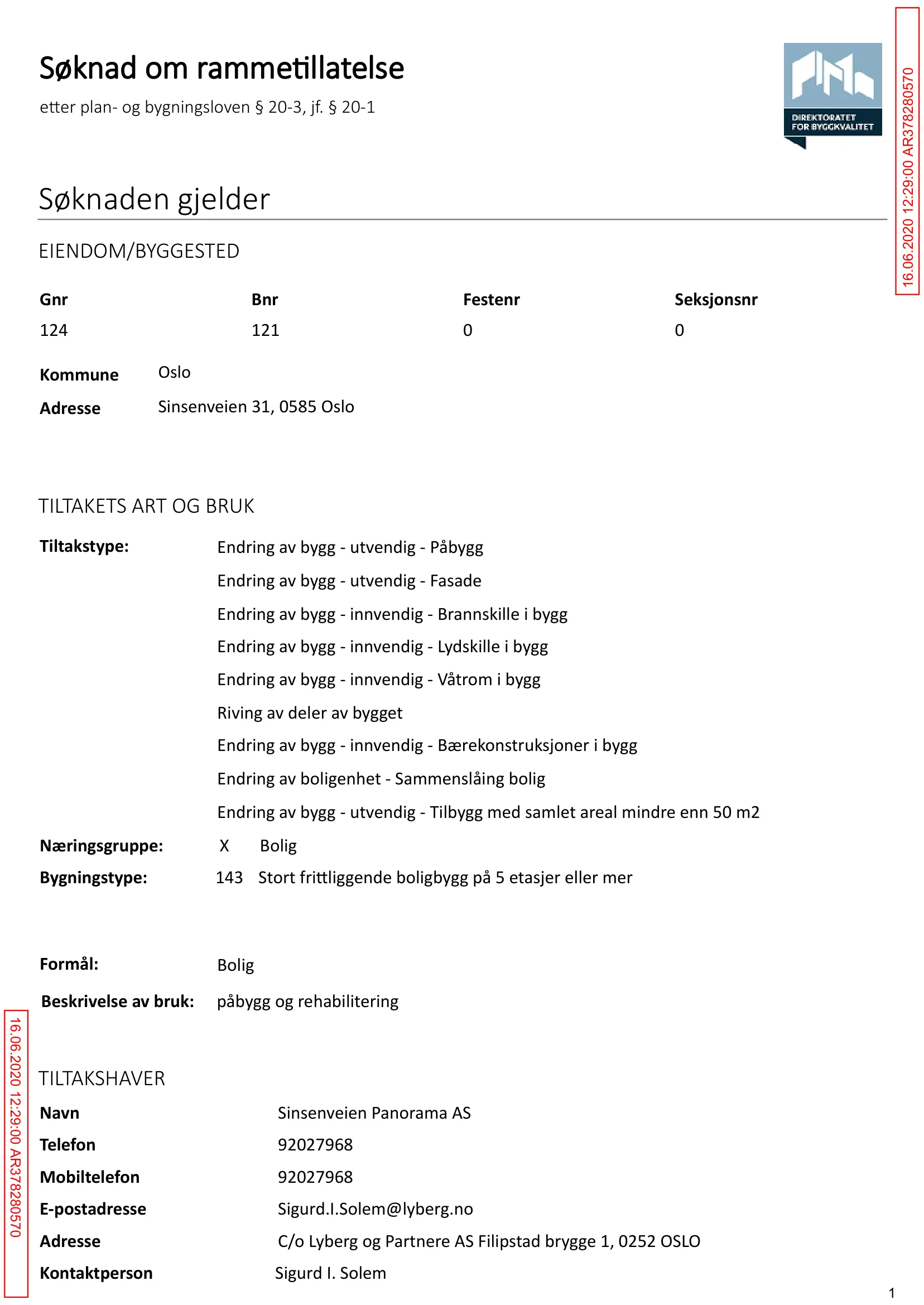 Søknad om rammetillatelse