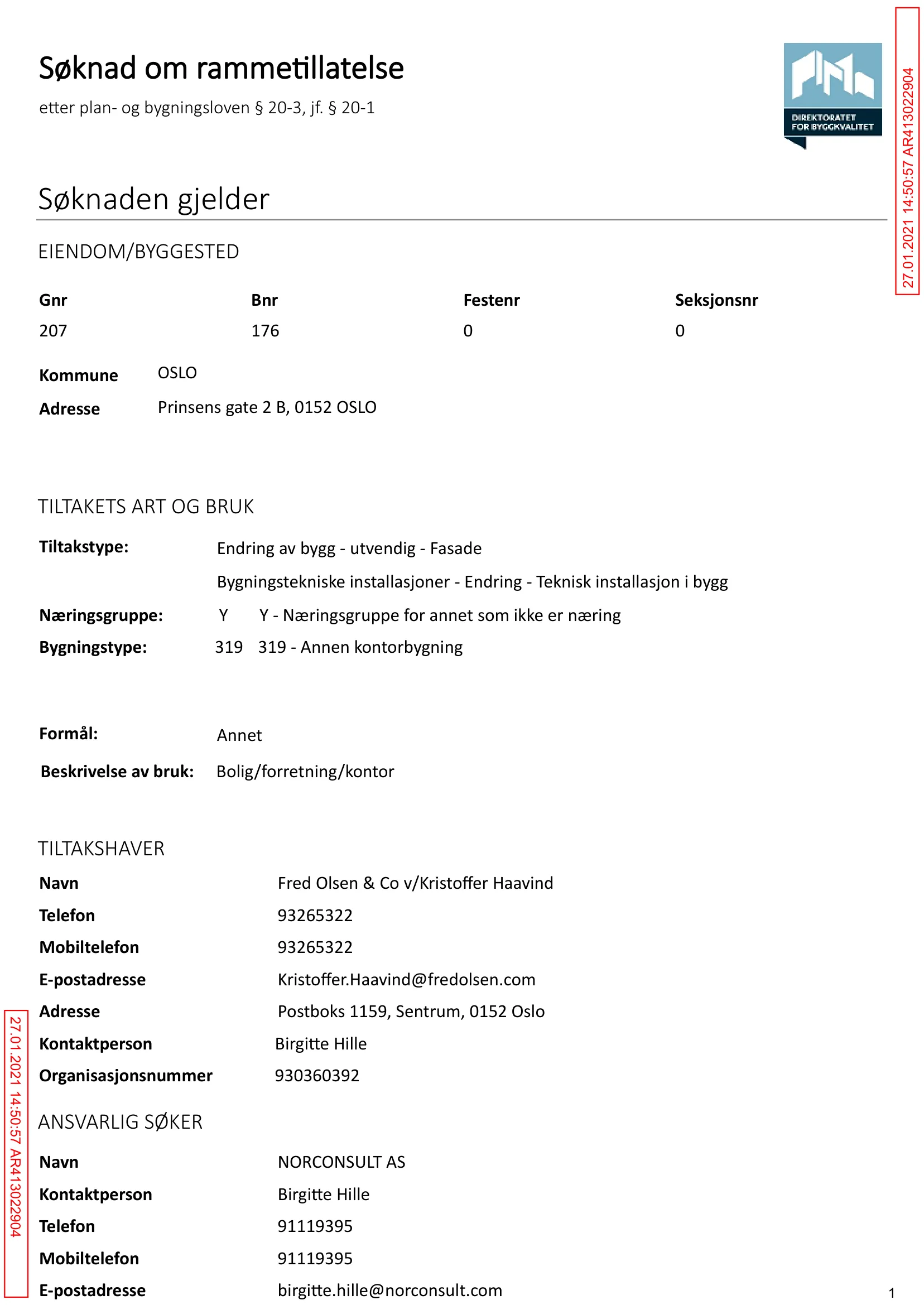 Søknad om rammetillatelse