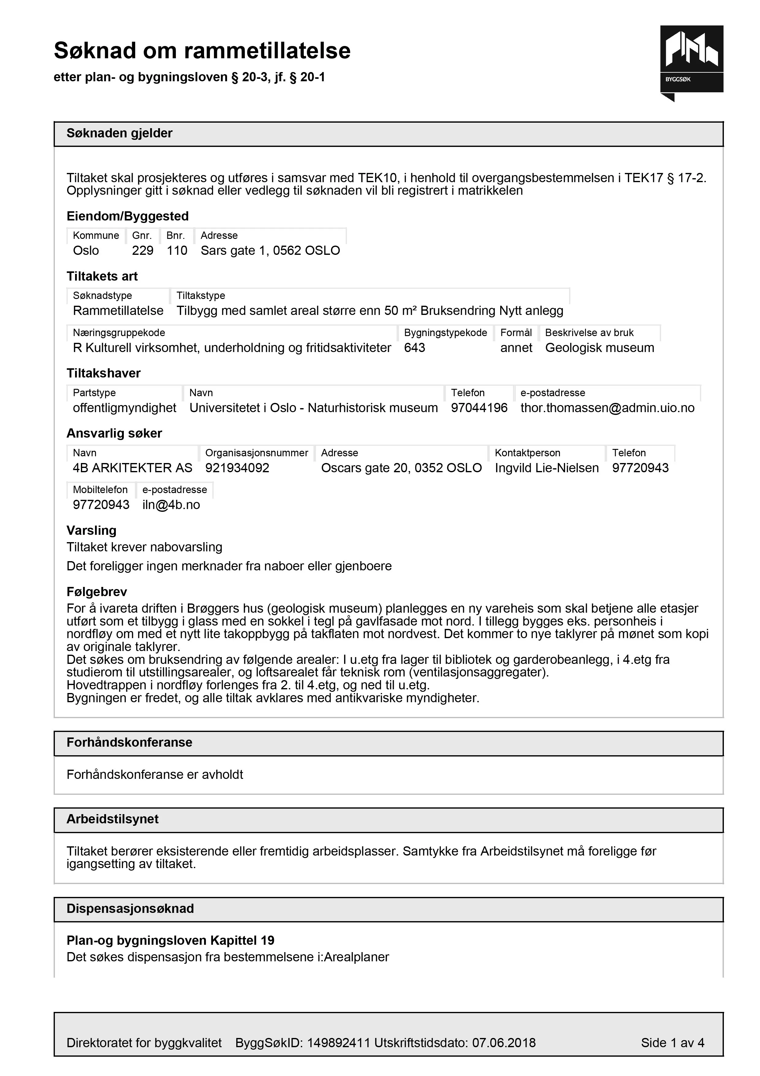 Søknad om rammetillatelse