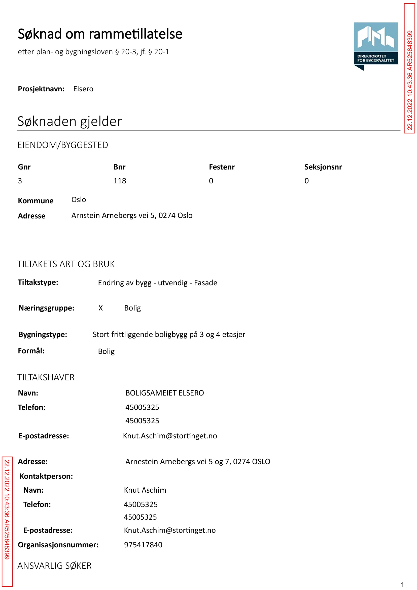 Søknad om rammetillatelse