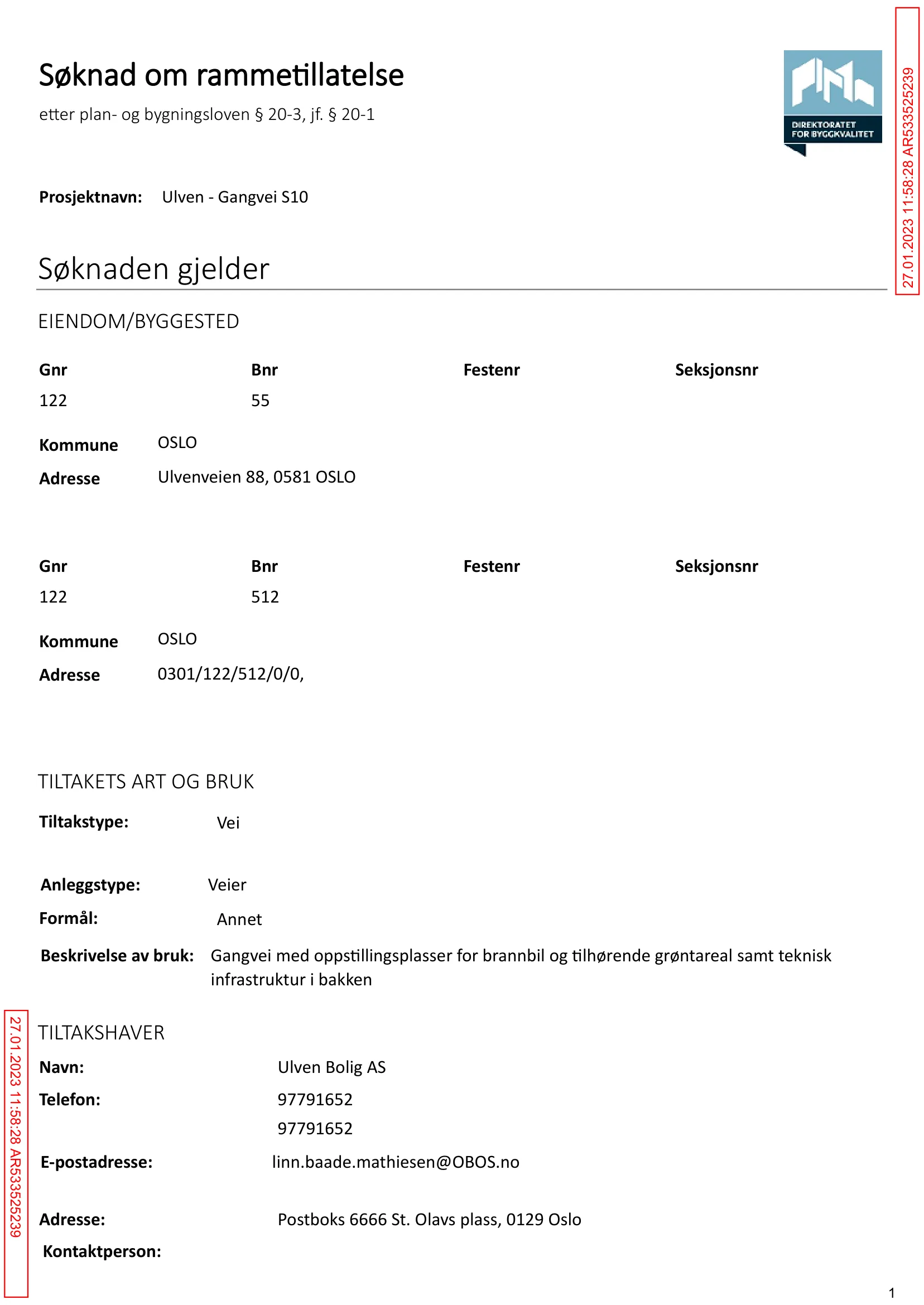 Søknad om rammetillatelse