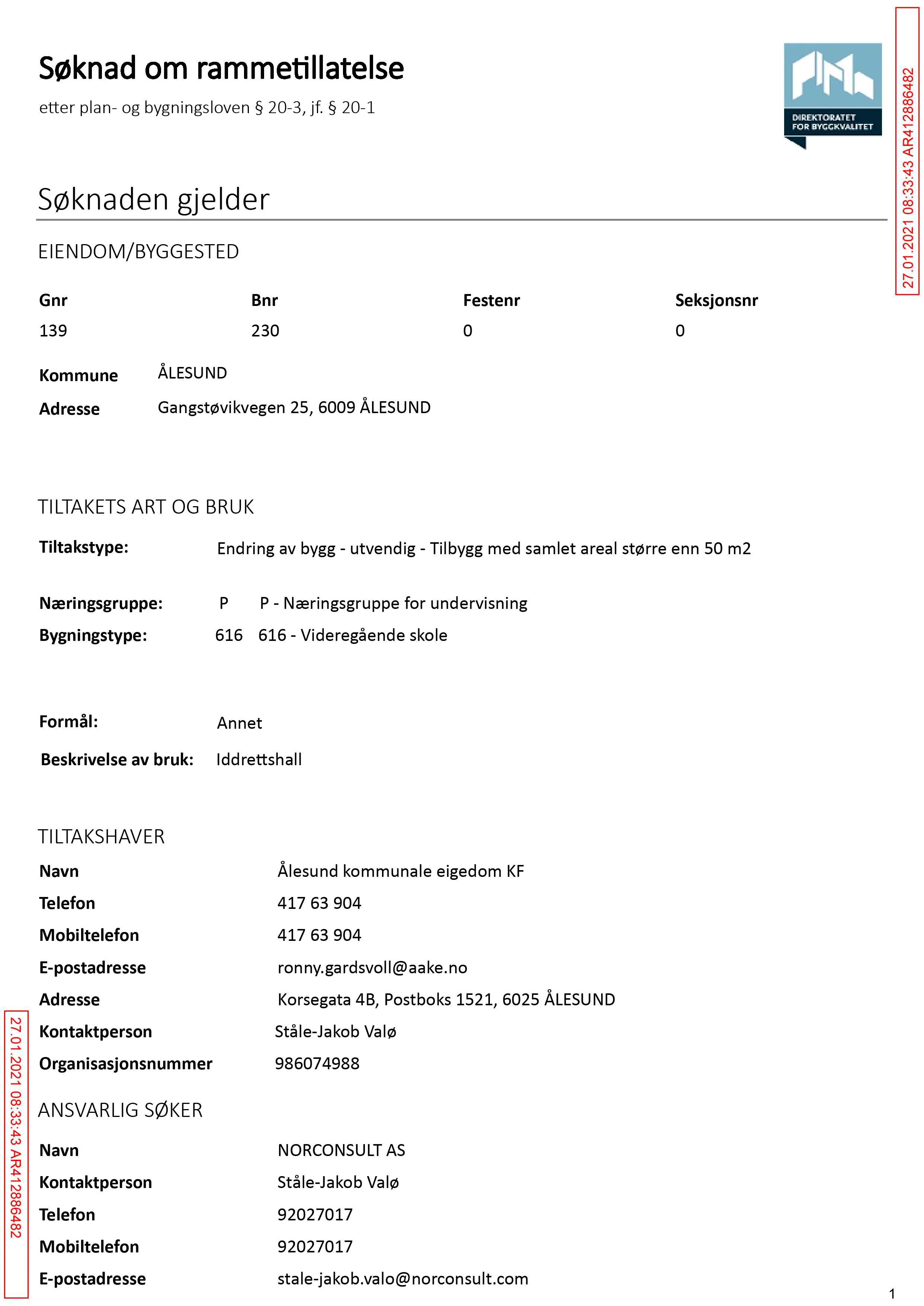 Søknad om rammetillatelse