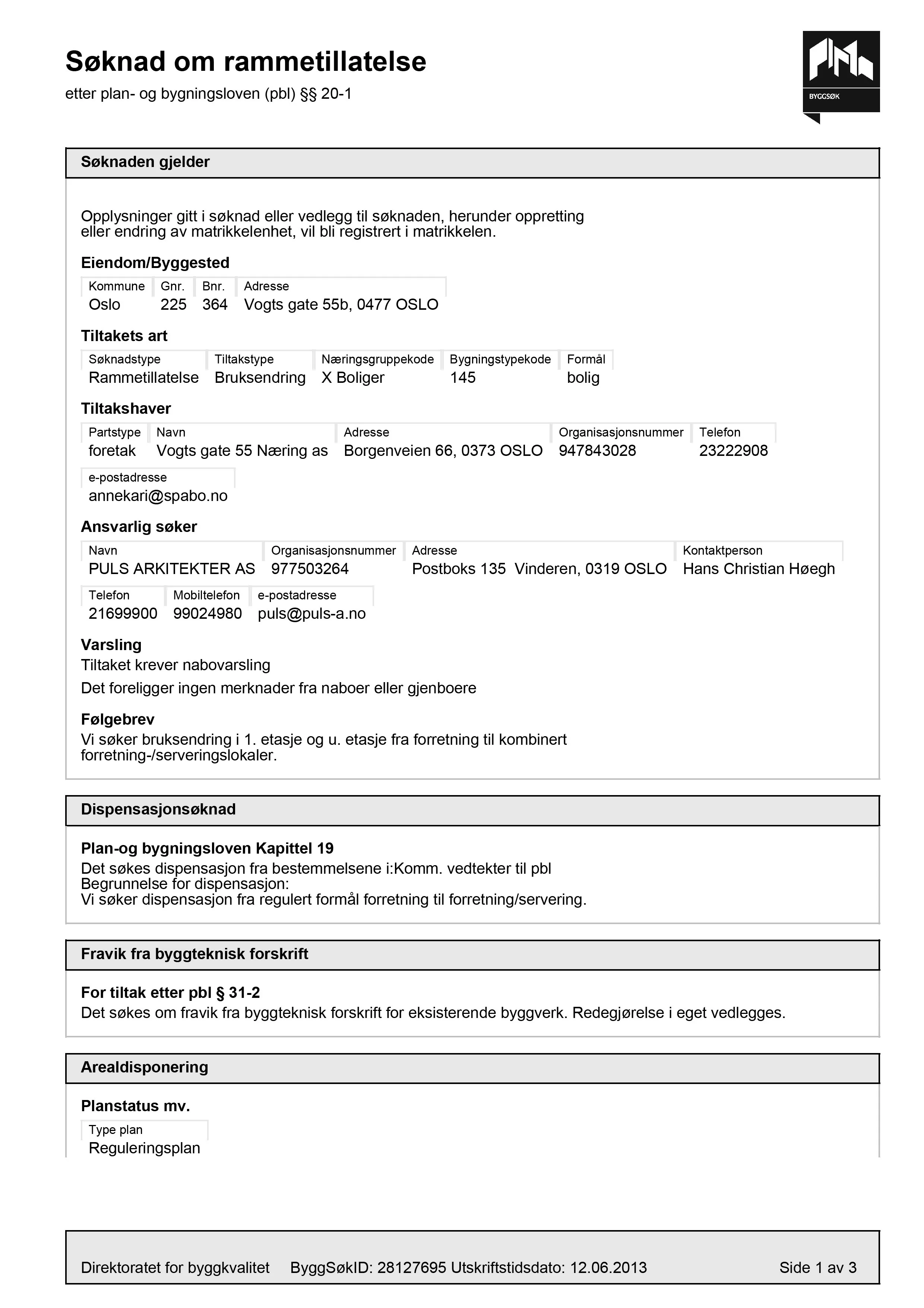 Søknad om rammetillatelse
