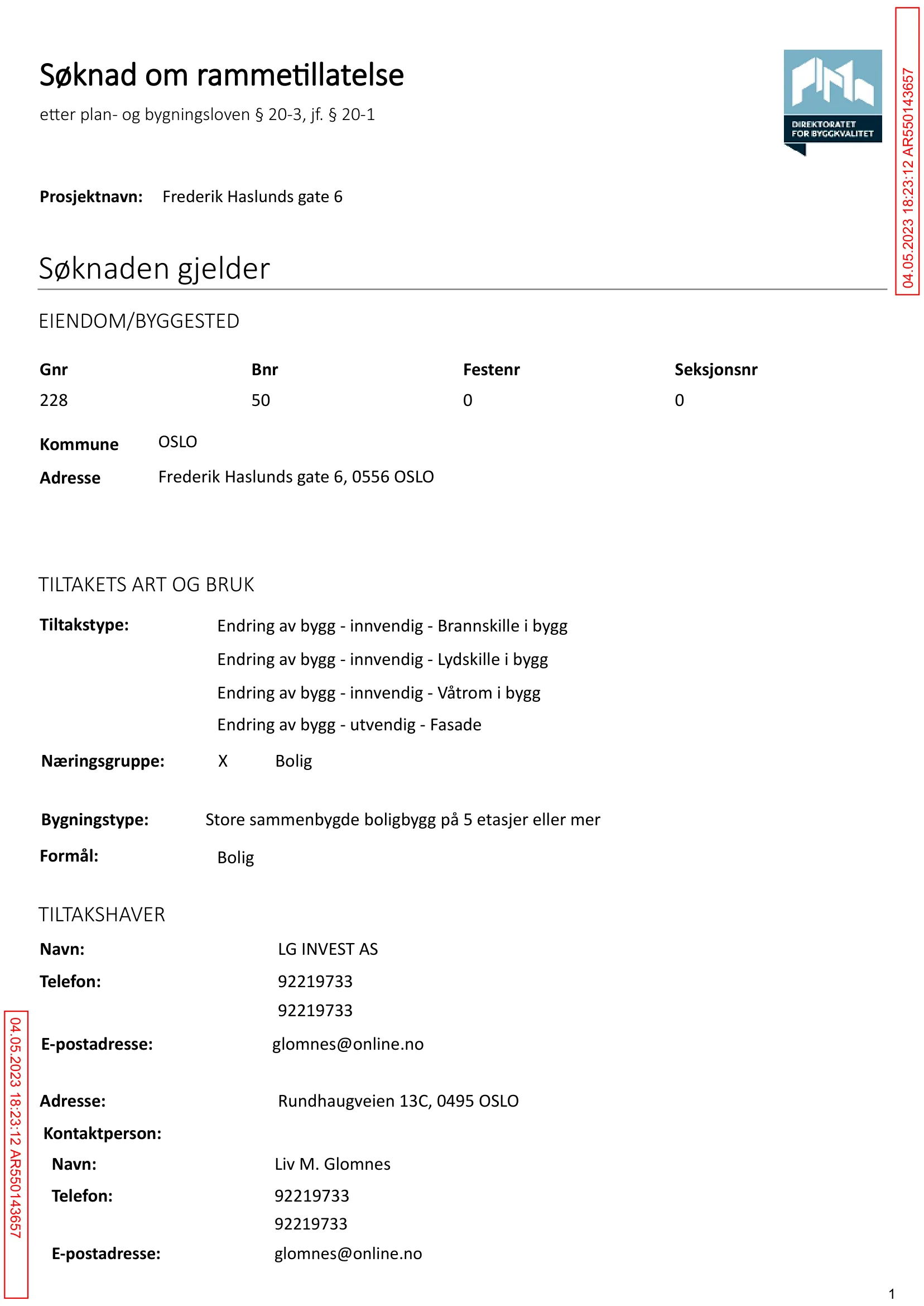 Søknad om rammetillatelse