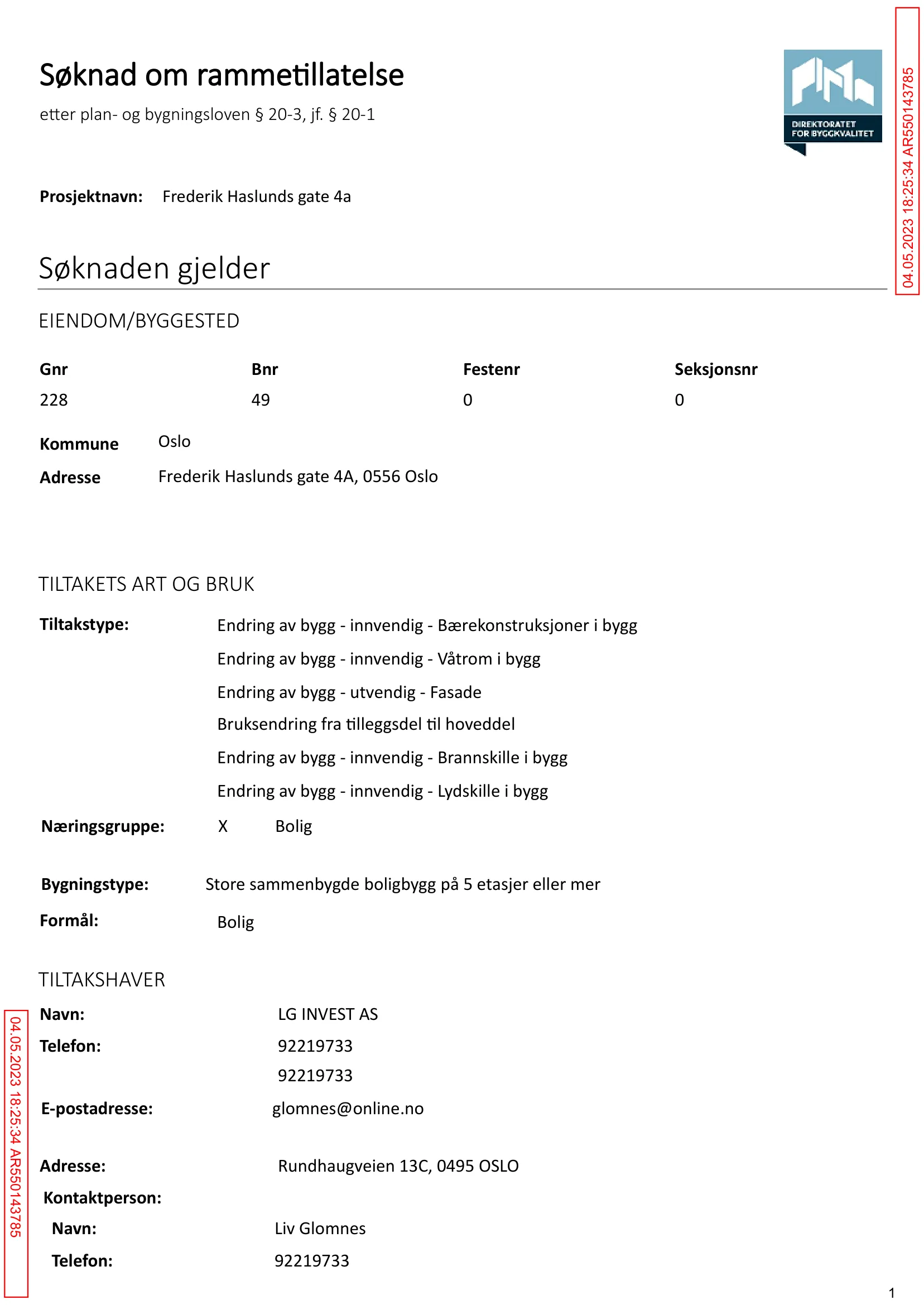 Søknad om rammetillatelse