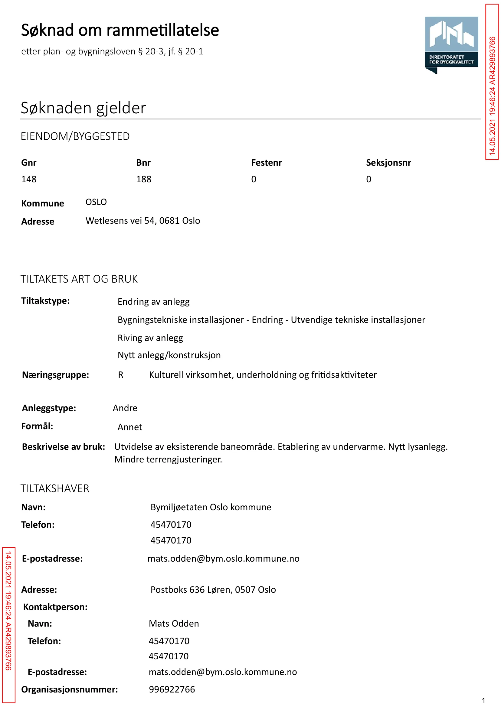 Søknad om rammetillatelse