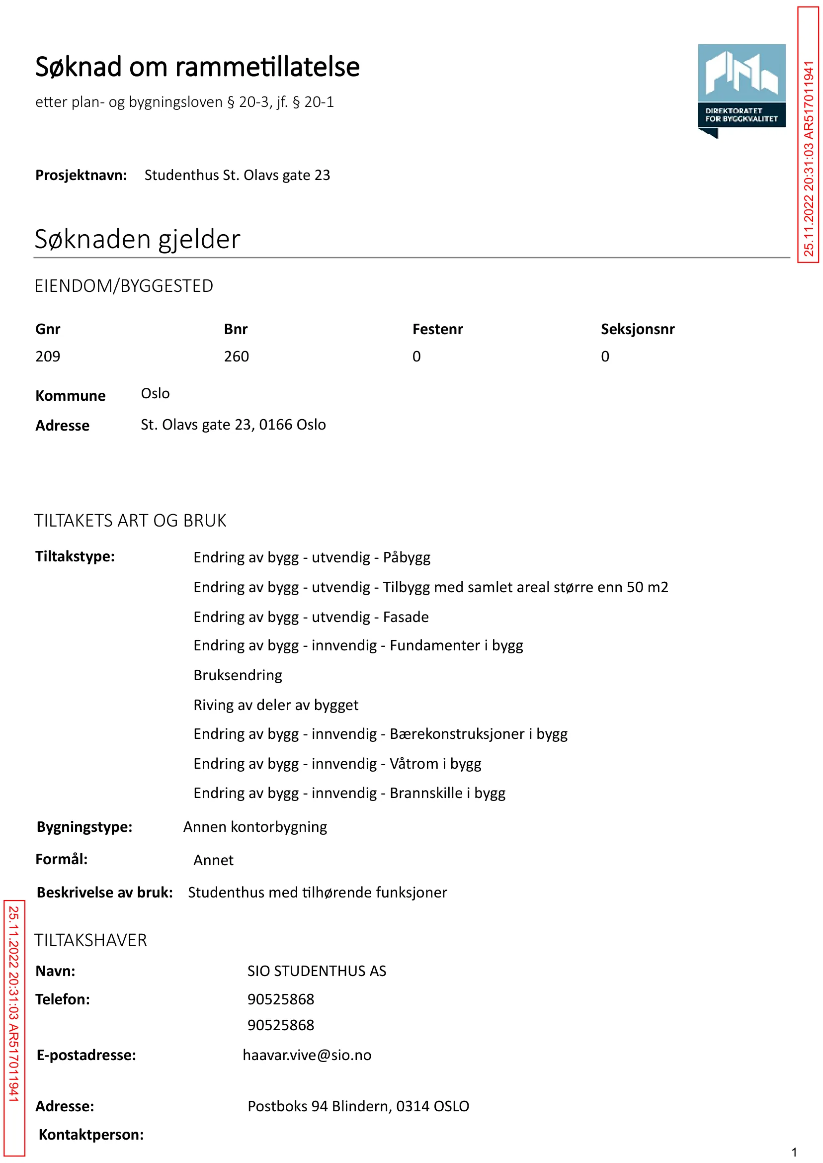 Søknad om rammetillatelse