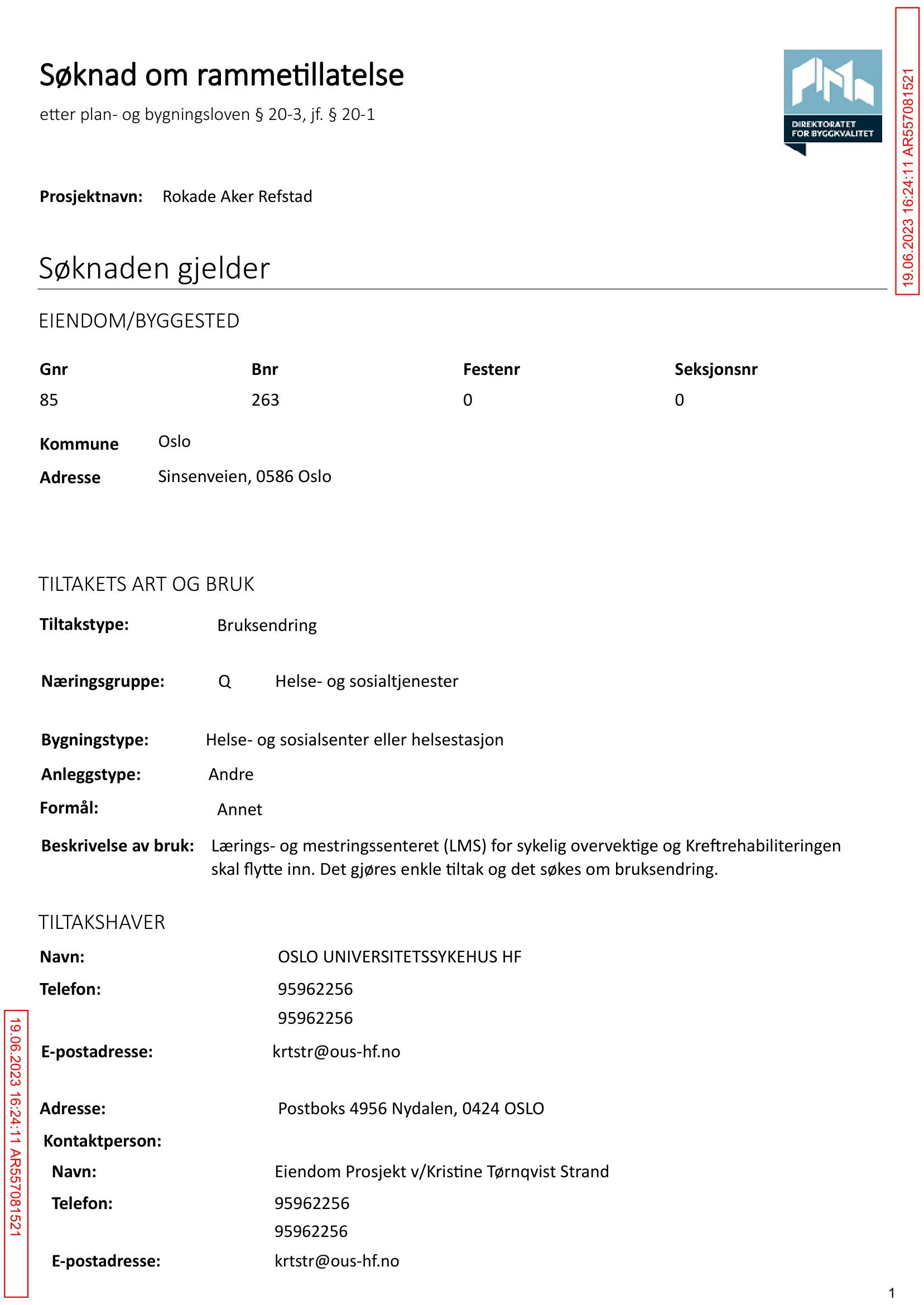 Søknad om rammetillatelse