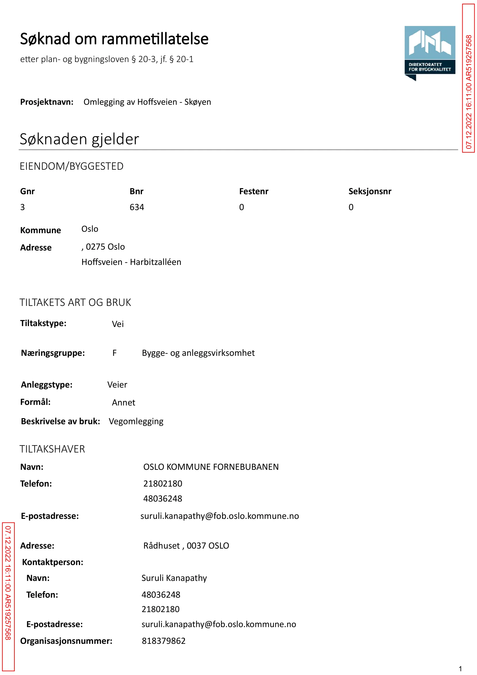 Søknad om rammetillatelse