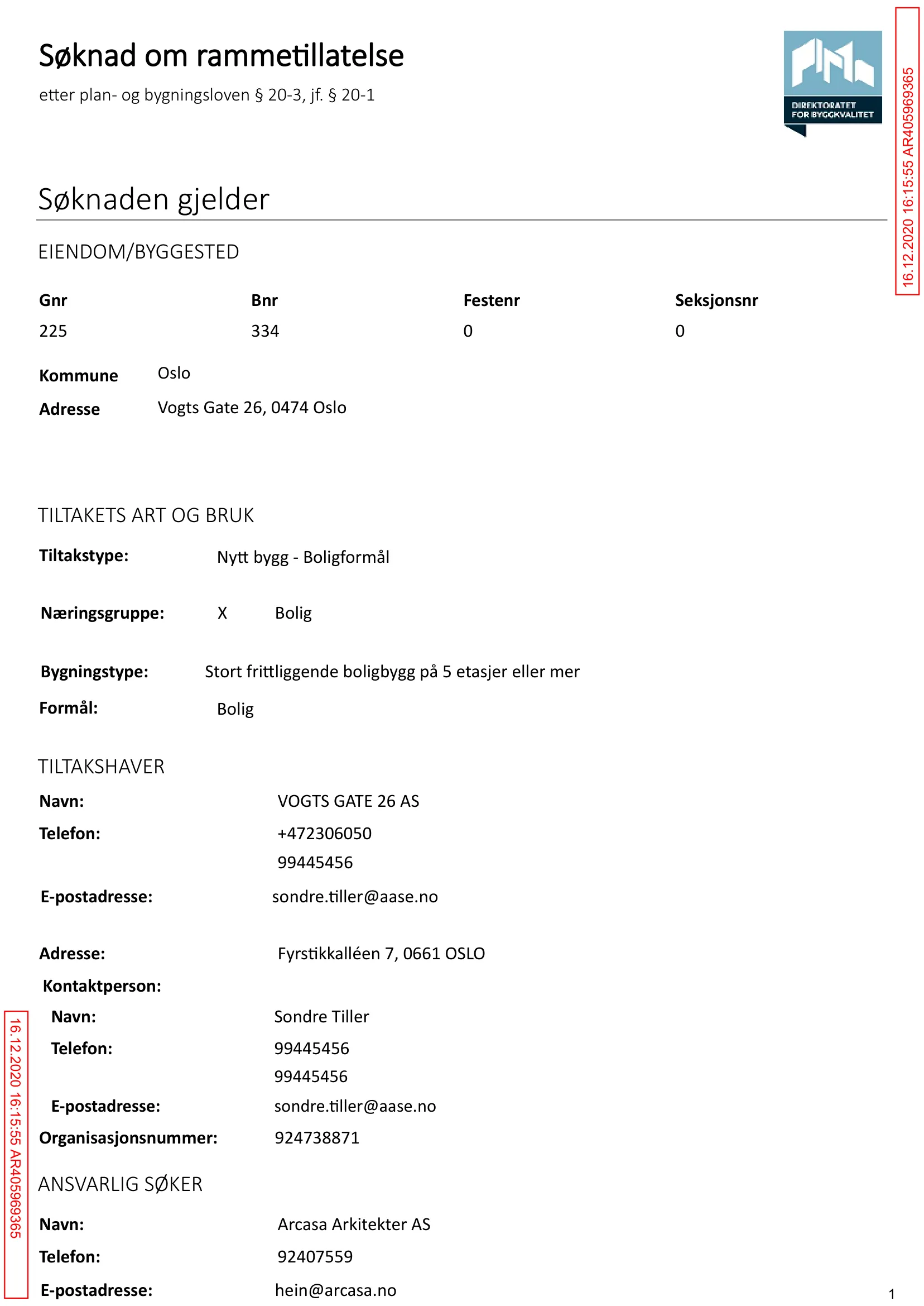 Søknad om rammetillatelse