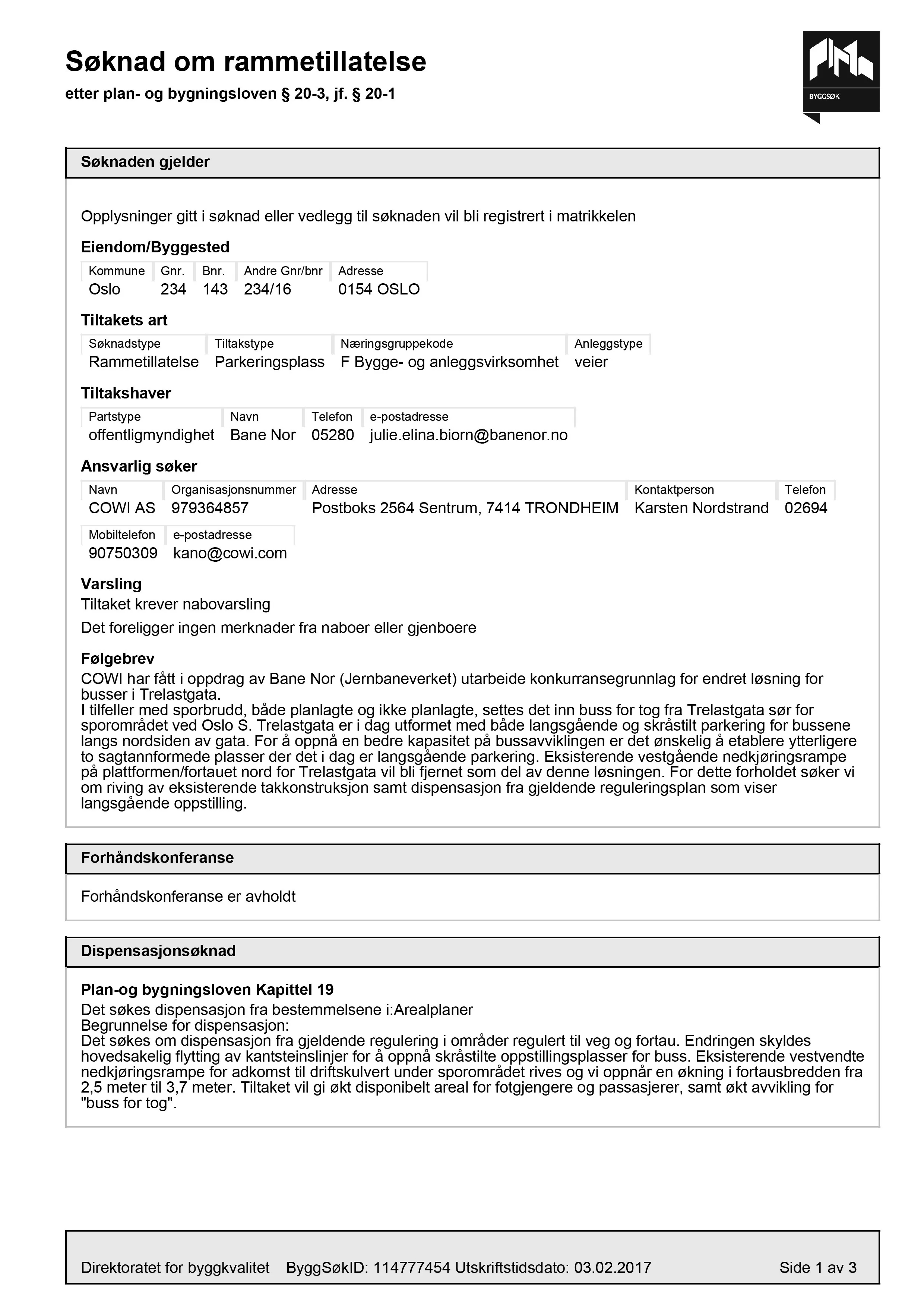 Søknad om rammetillatelse