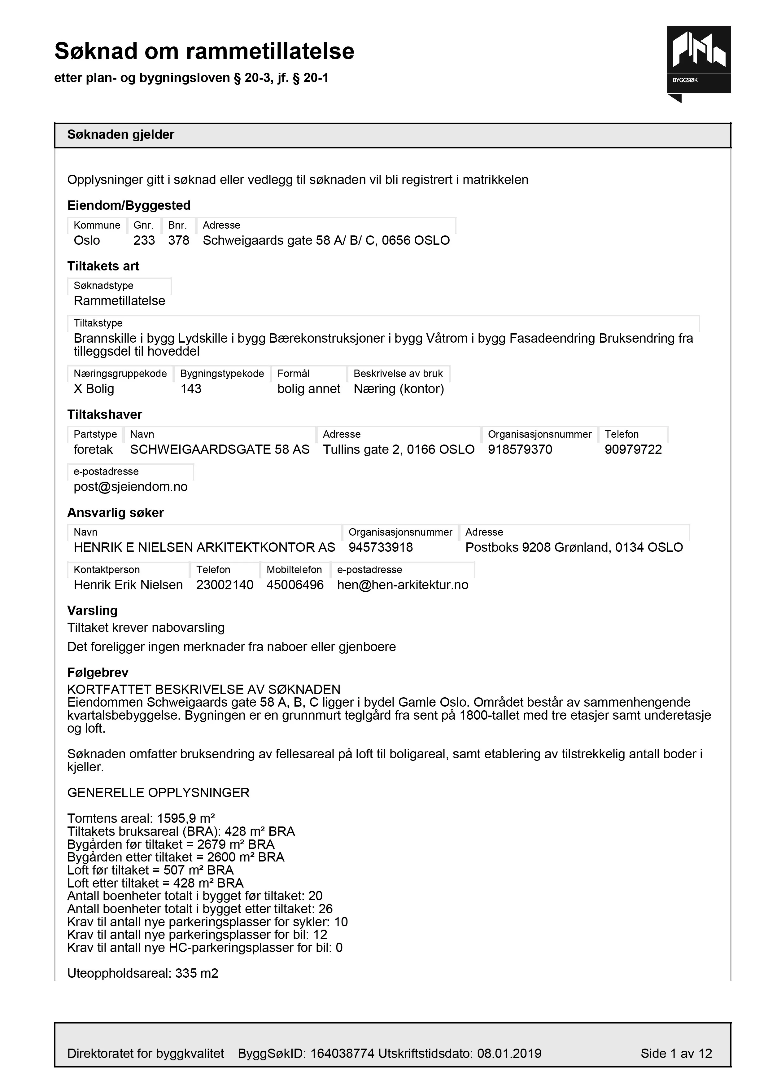 Søknad om rammetillatelse