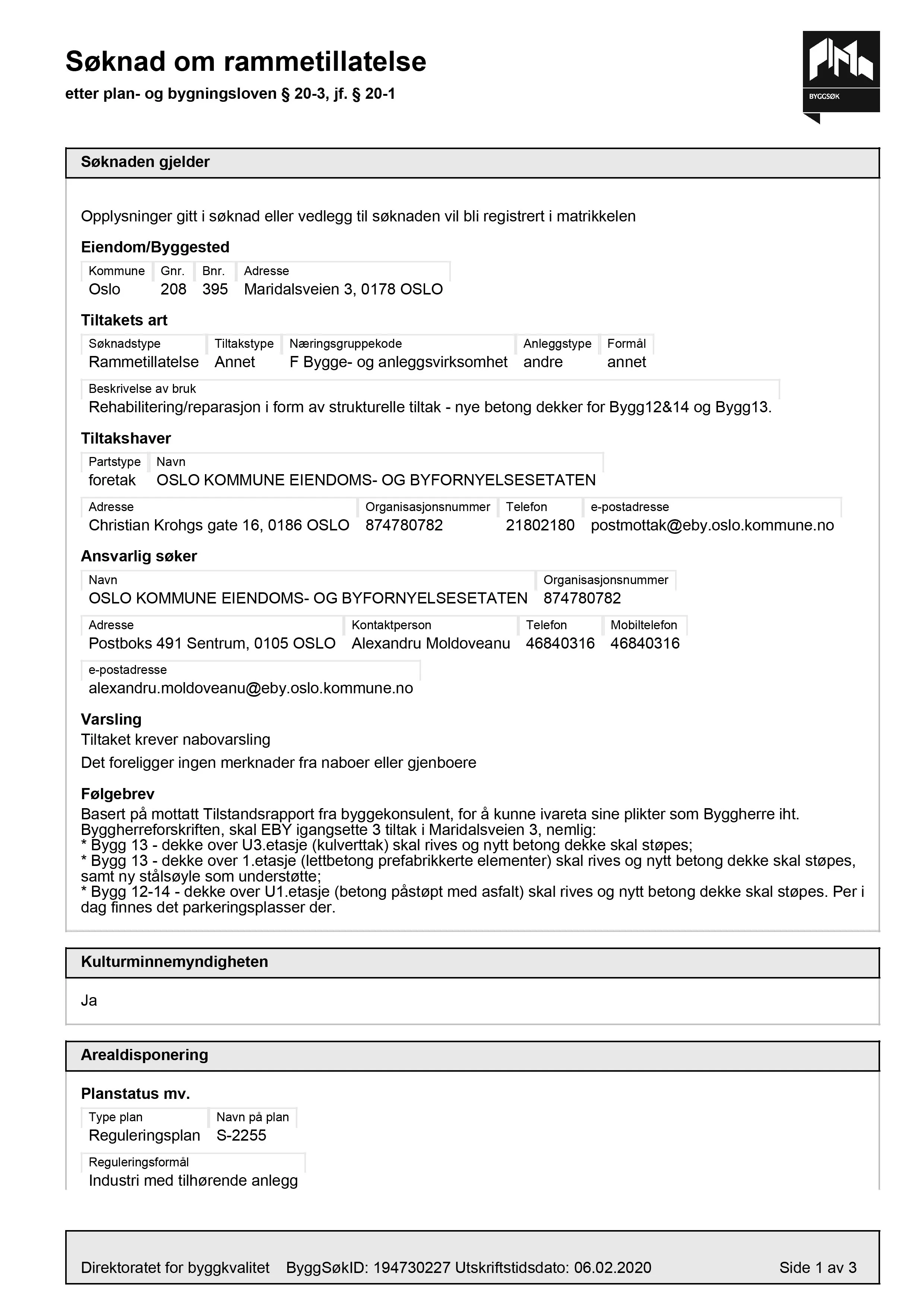 Søknad om rammetillatelse