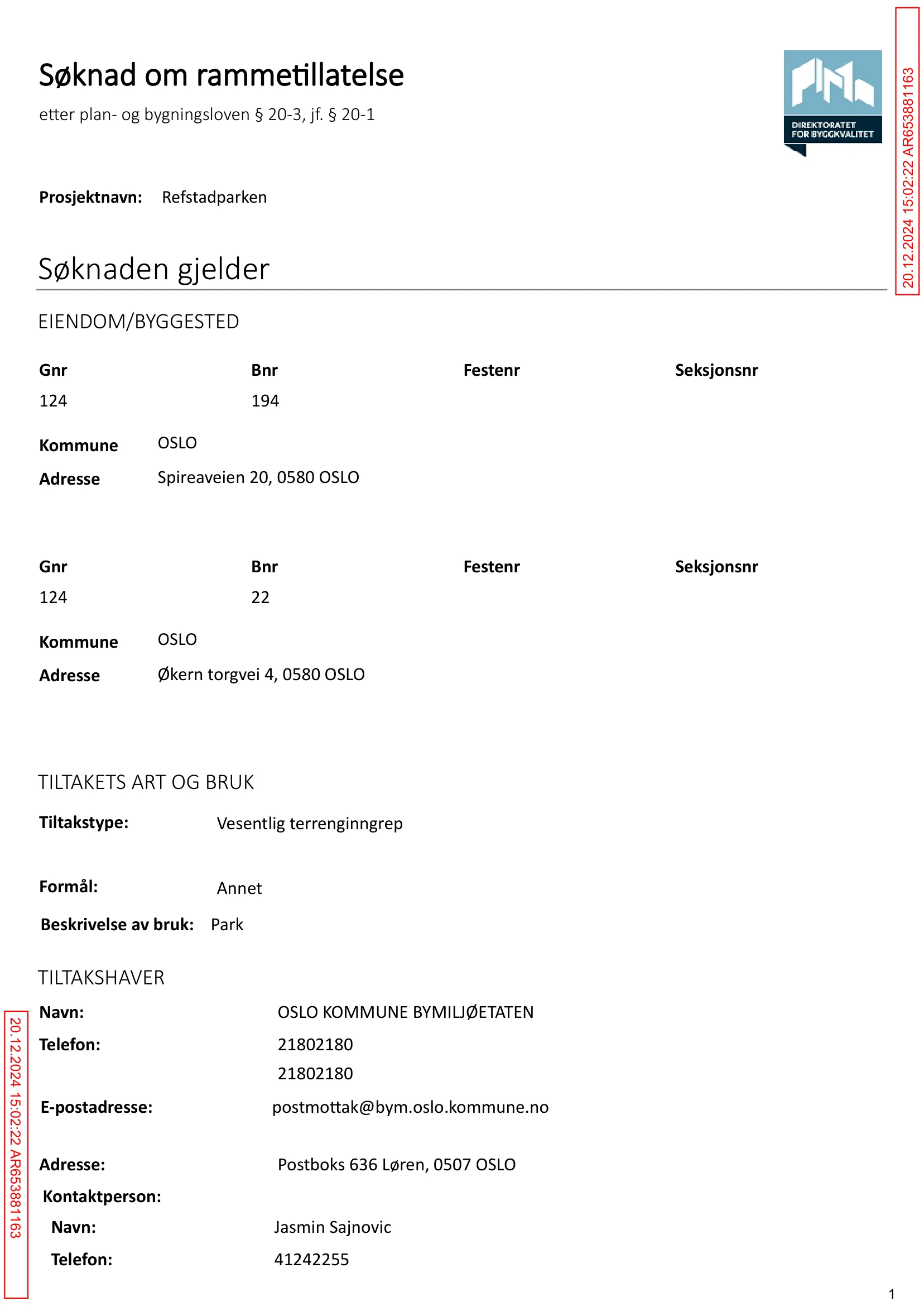Søknad om rammetillatelse