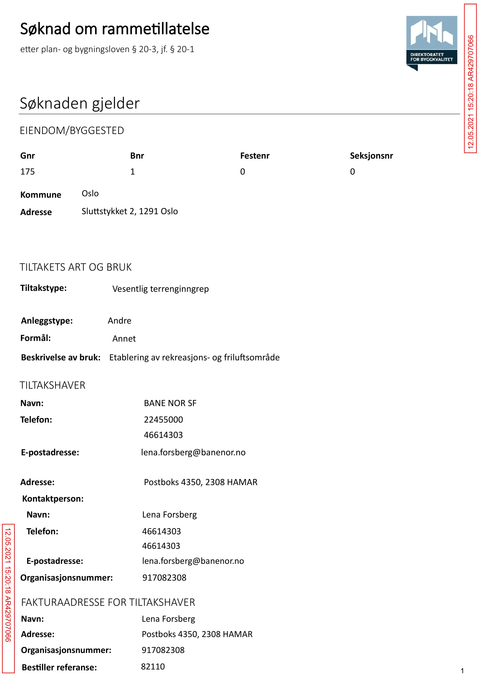Søknad om rammetillatelse