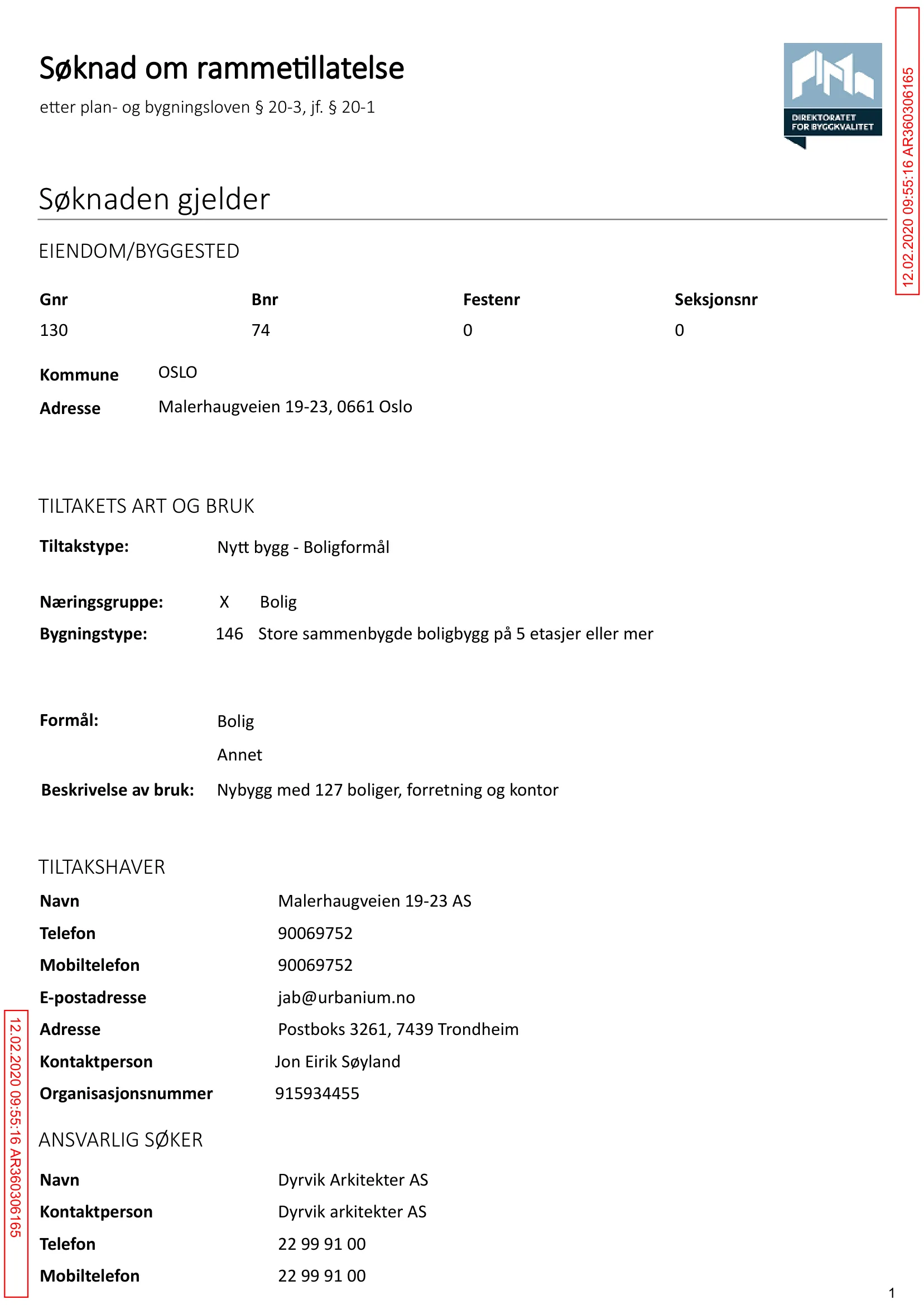 Søknad om rammetillatelse