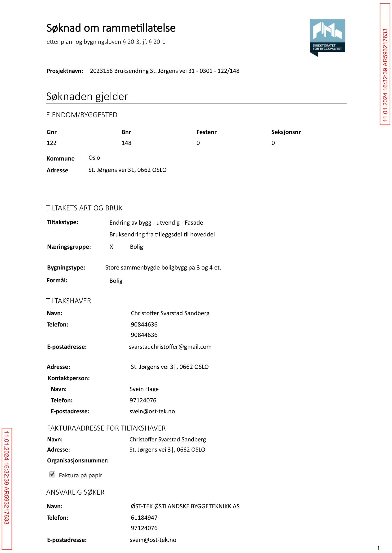 Søknad om rammetillatelse