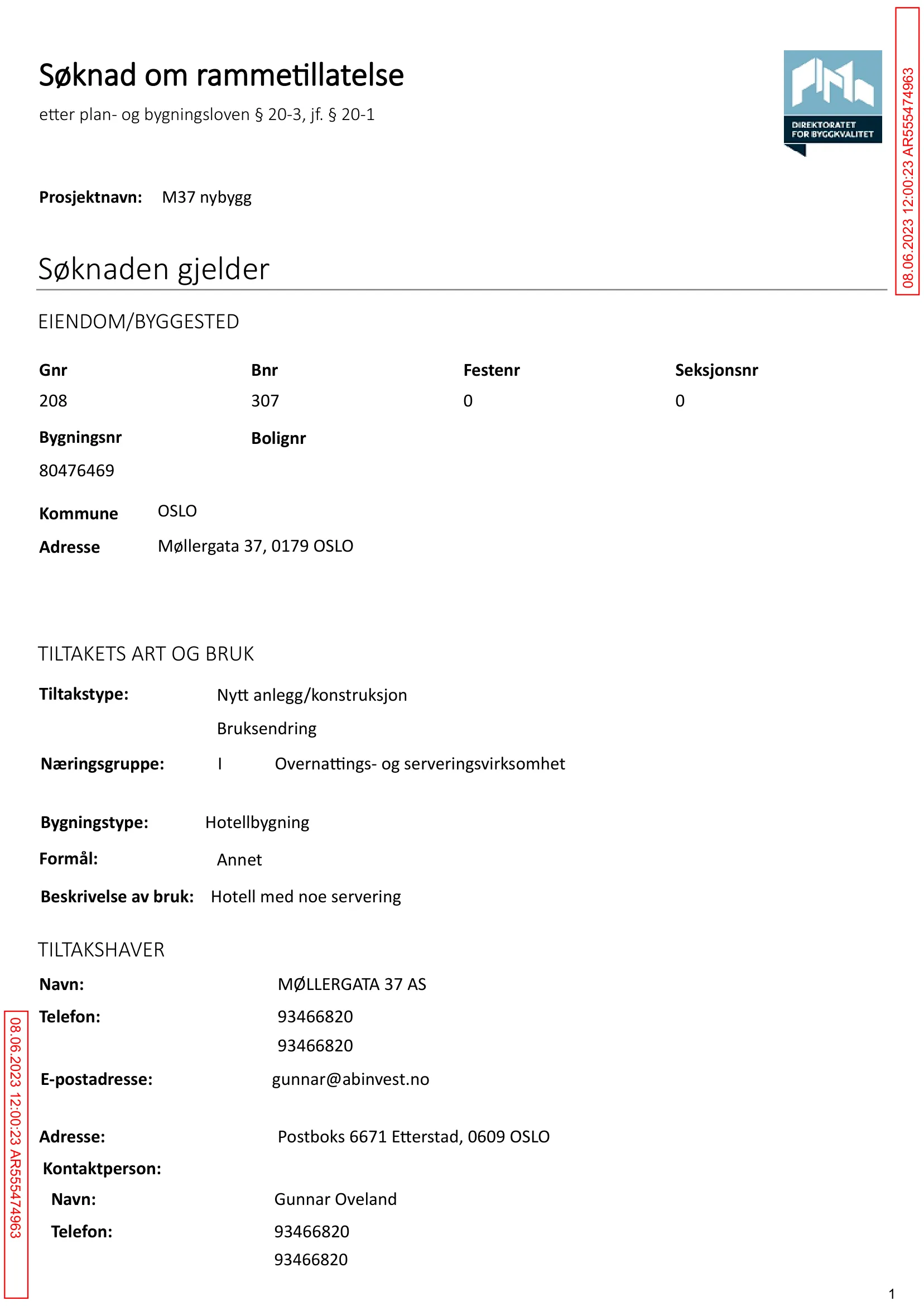 Søknad om rammetillatelse