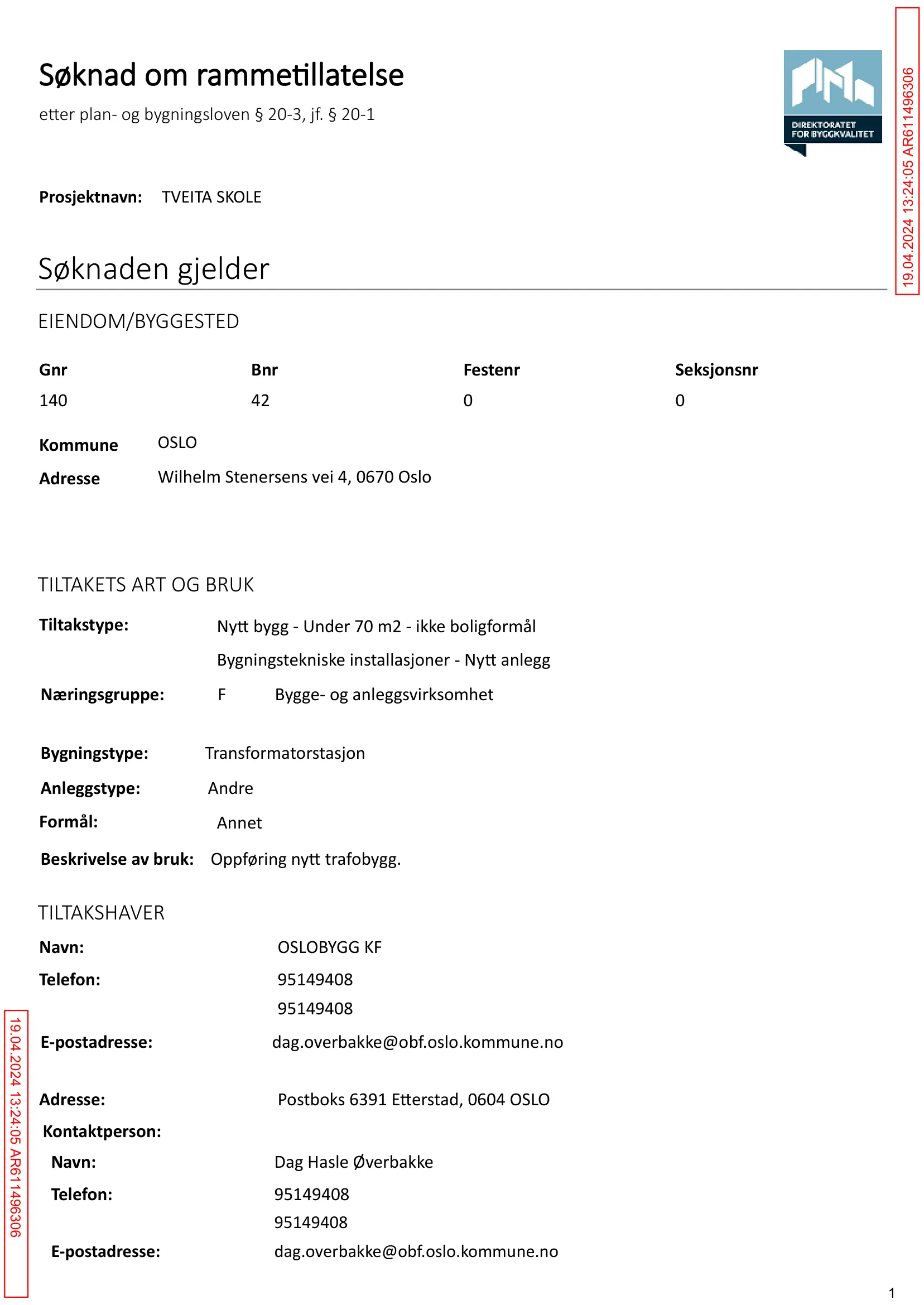 Søknad om rammetillatelse