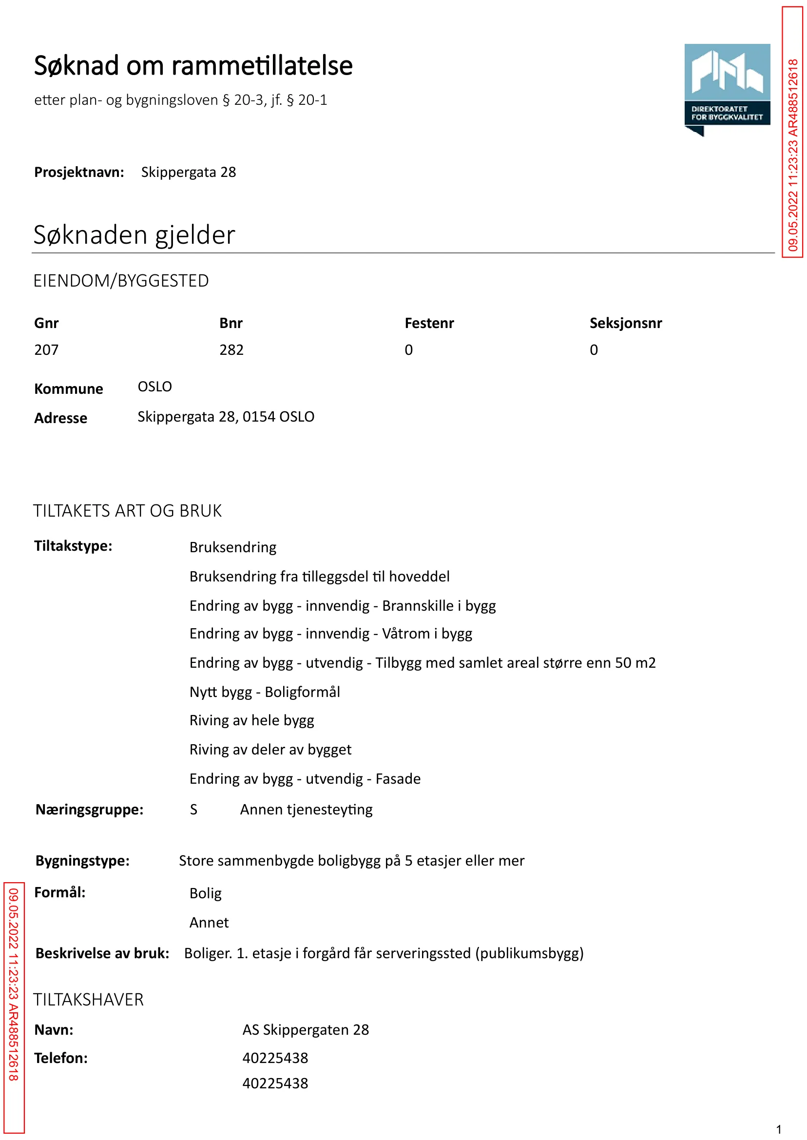 Søknad om rammetillatelse