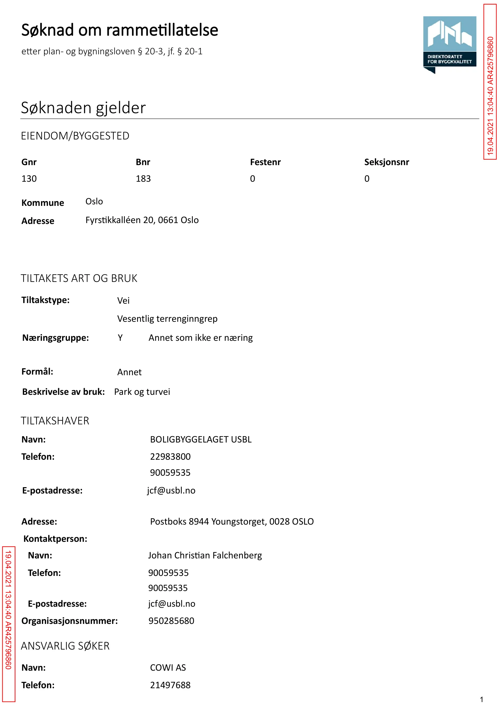 Søknad om rammetillatelse