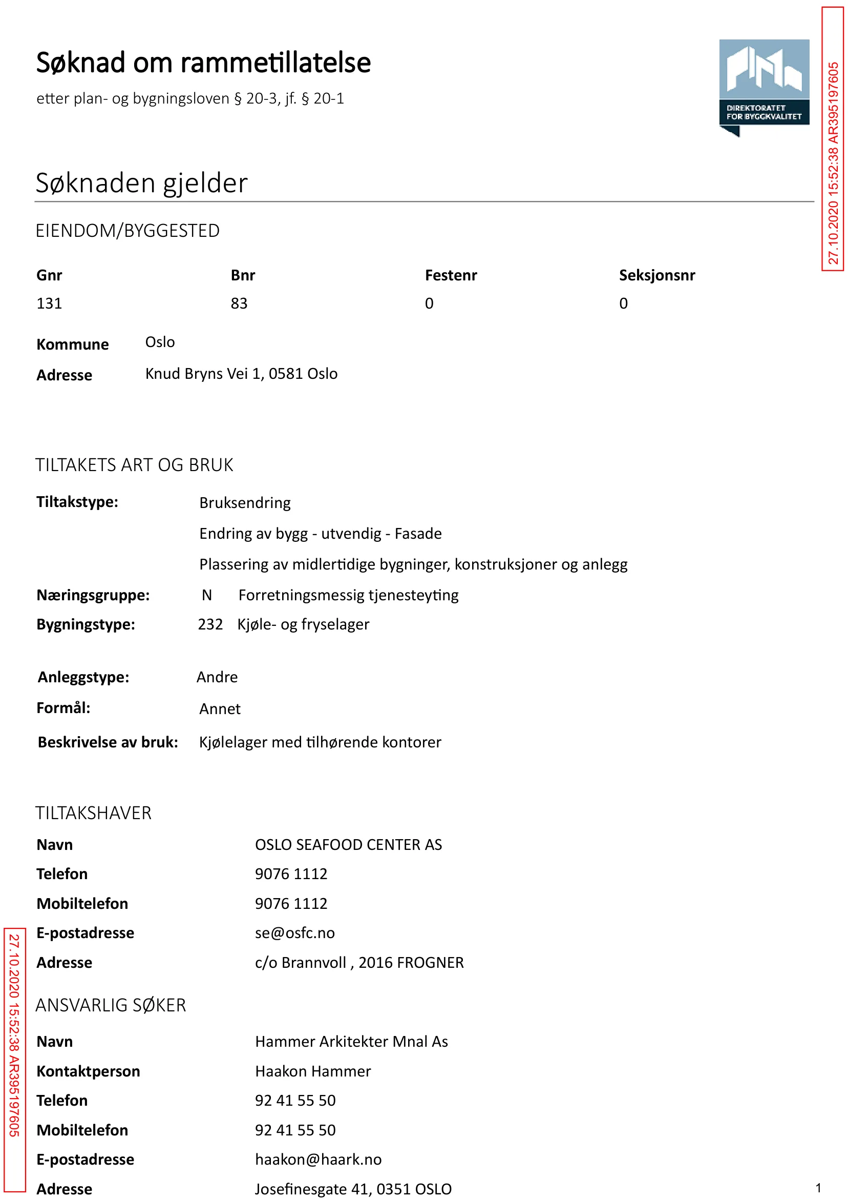 Søknad om rammetillatelse