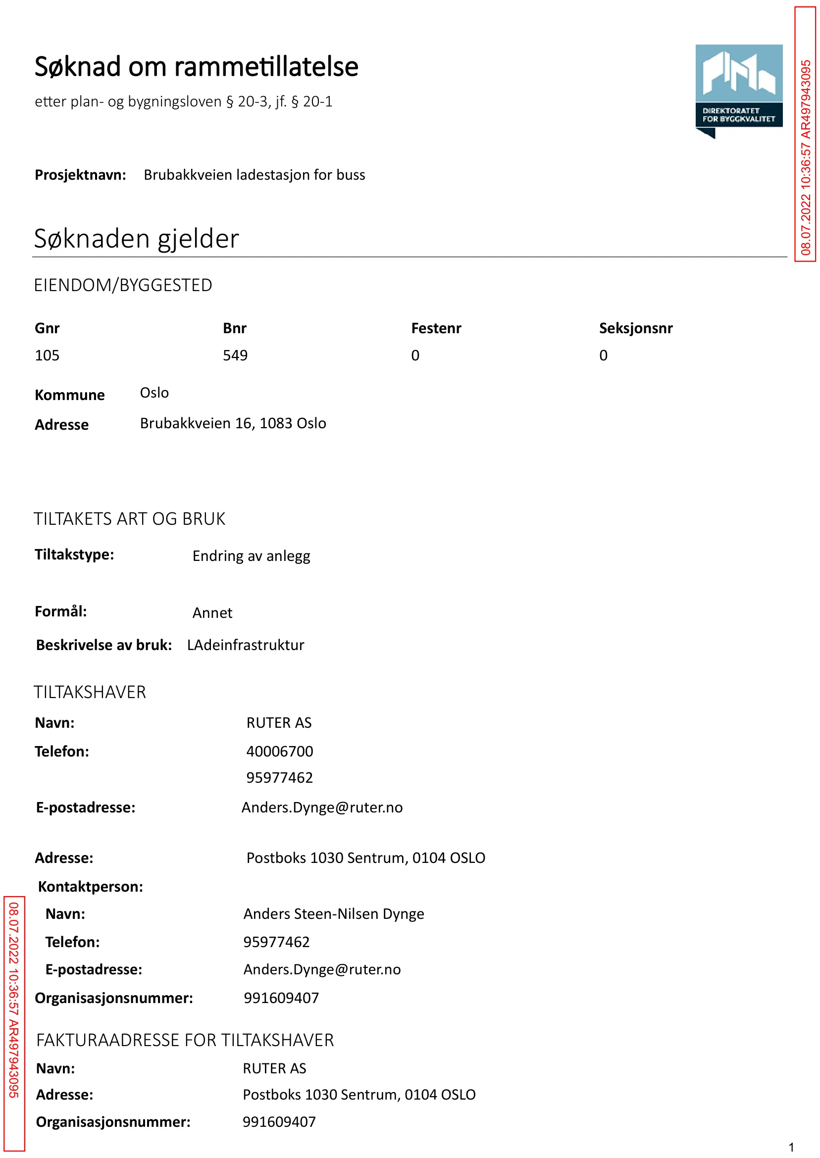 Søknad om rammetillatelse