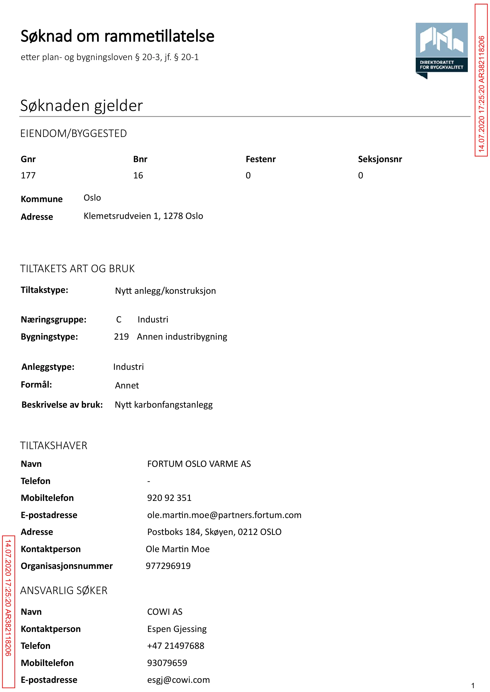 Søknad om rammetillatelse
