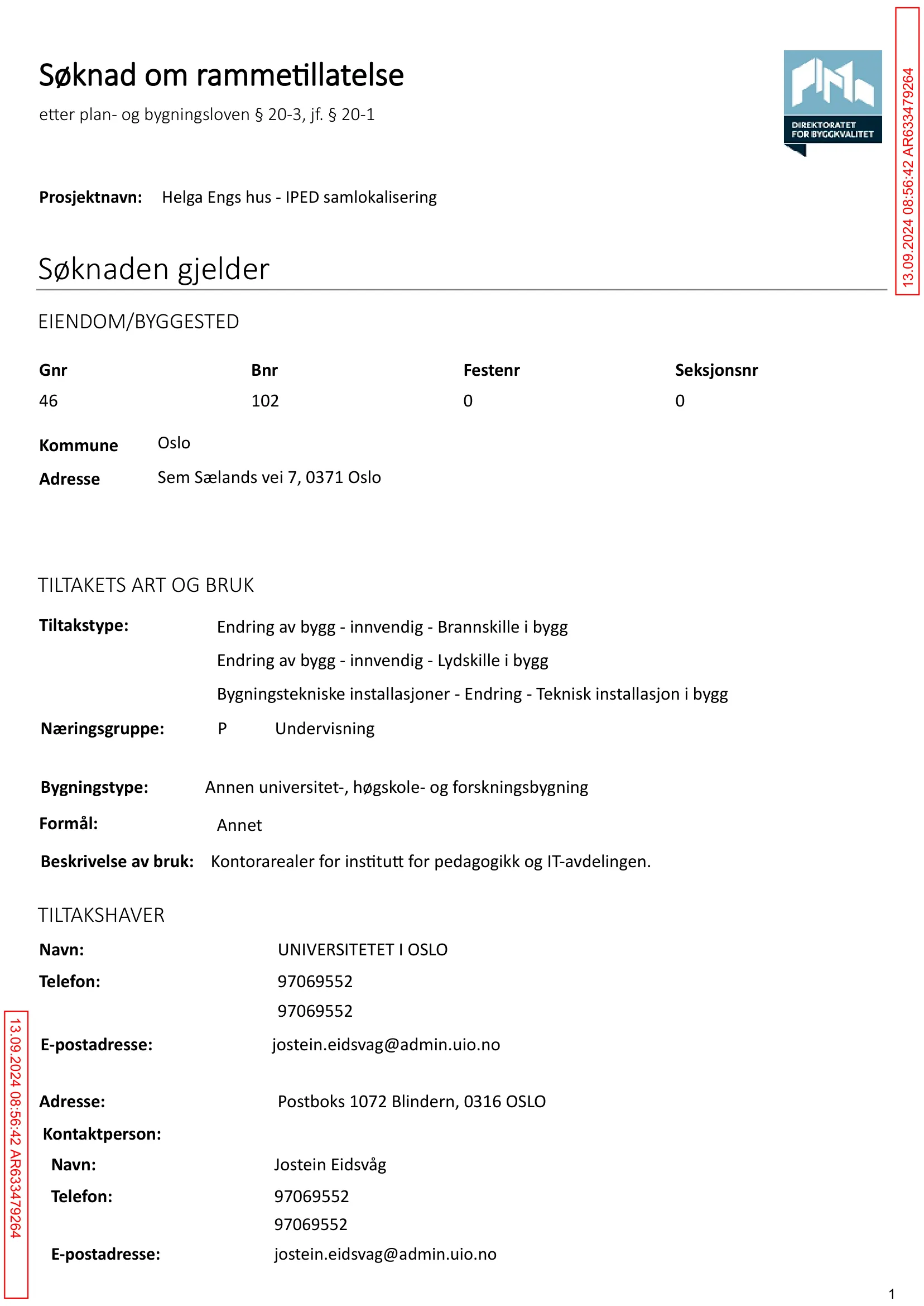 Søknad om rammetillatelse