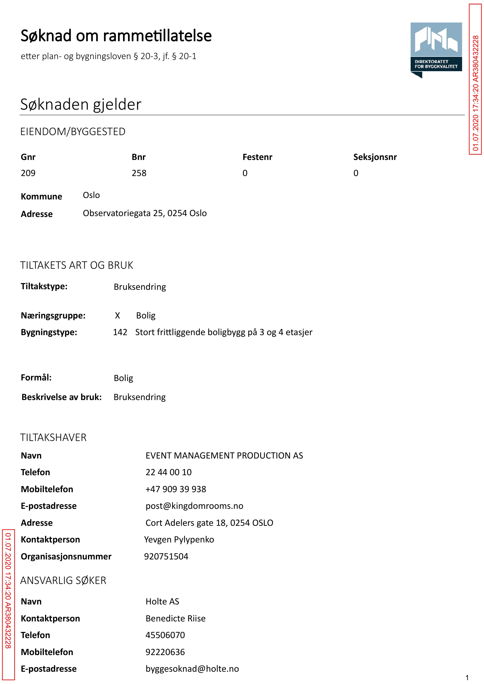 Søknad om rammetillatelse