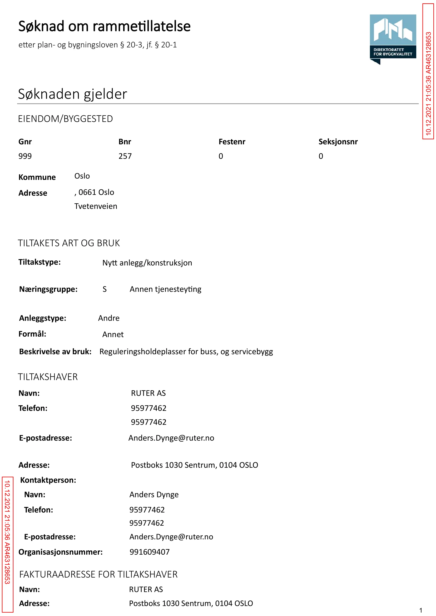 Søknad om rammetillatelse