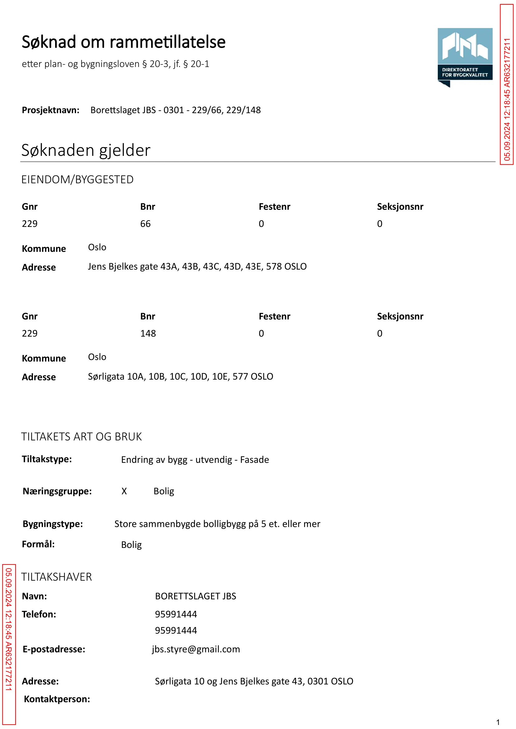 Søknad om rammetillatelse