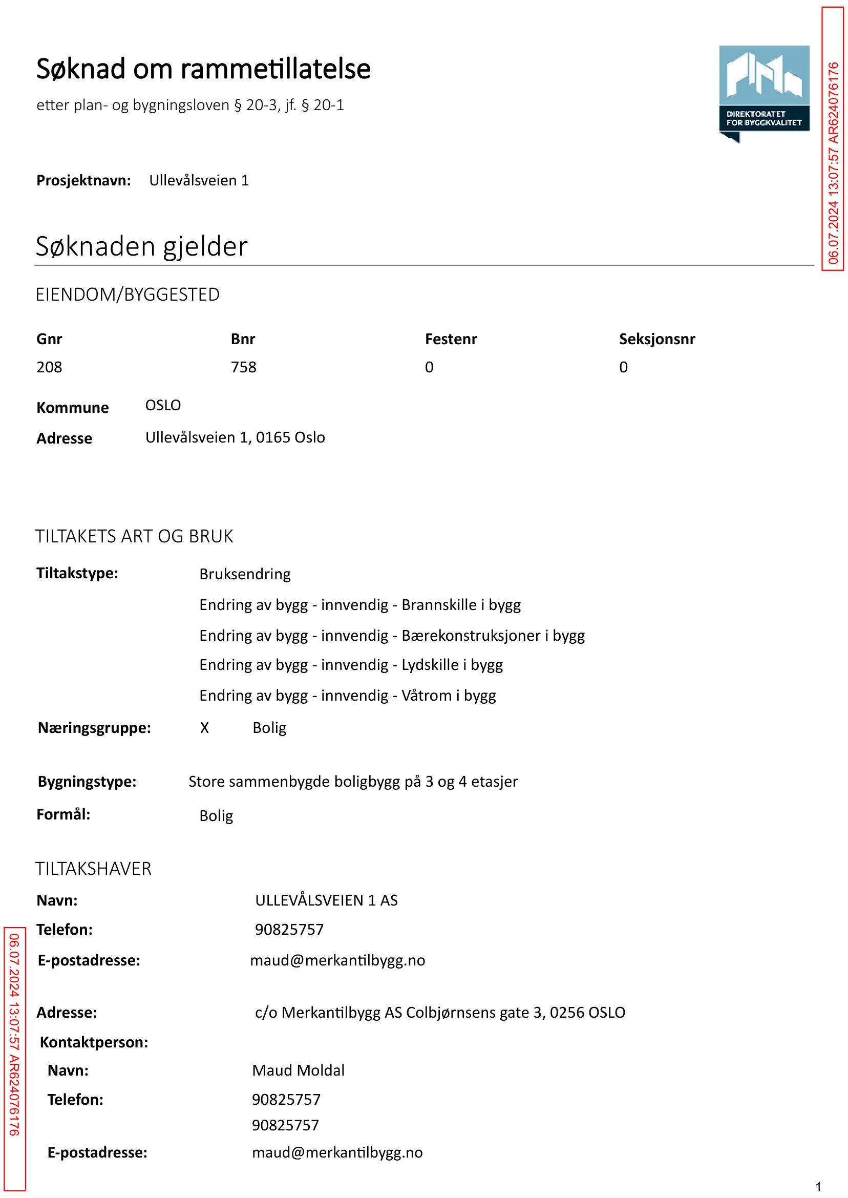 Søknad om rammetillatelse