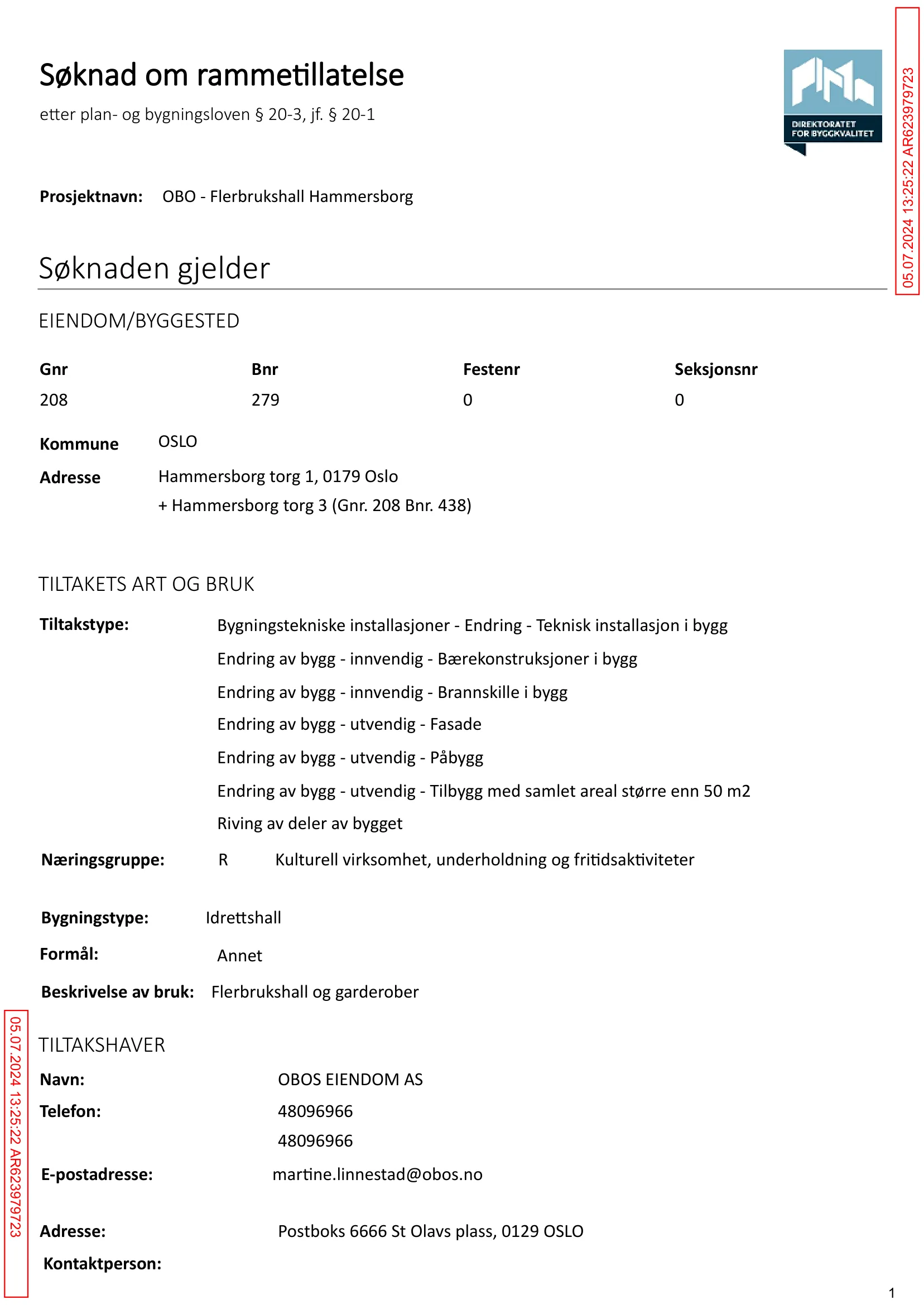 Søknad om rammetillatelse