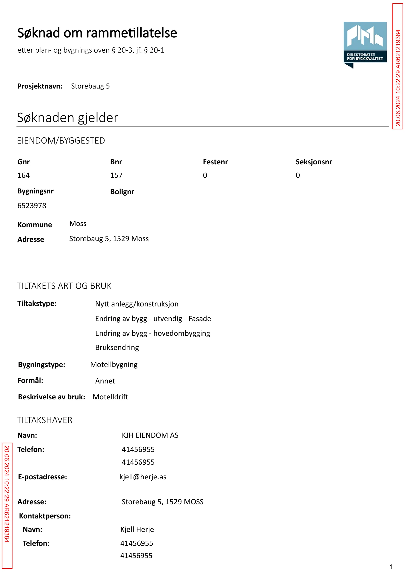 Søknad om rammetillatelse