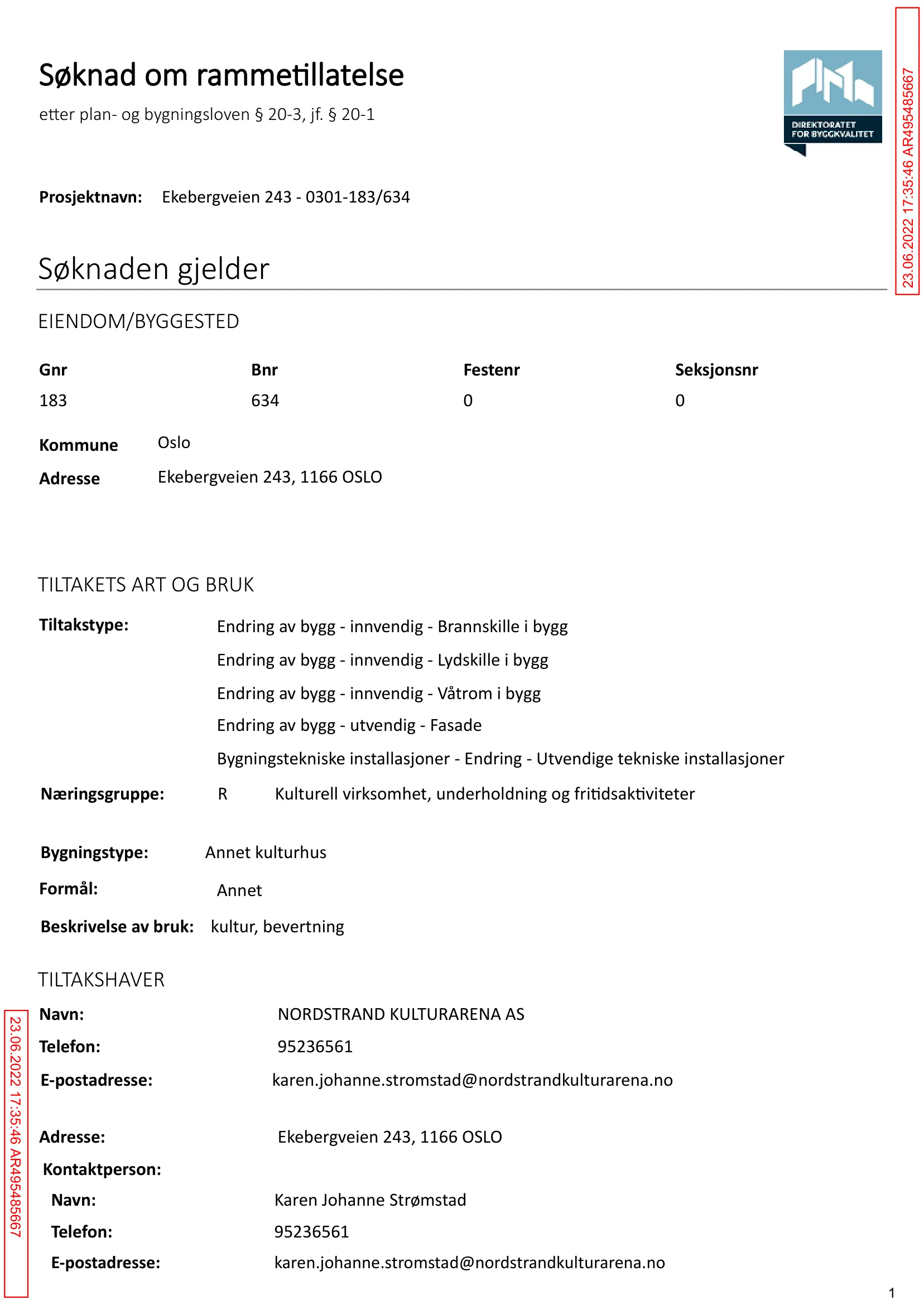 Søknad om rammetillatelse