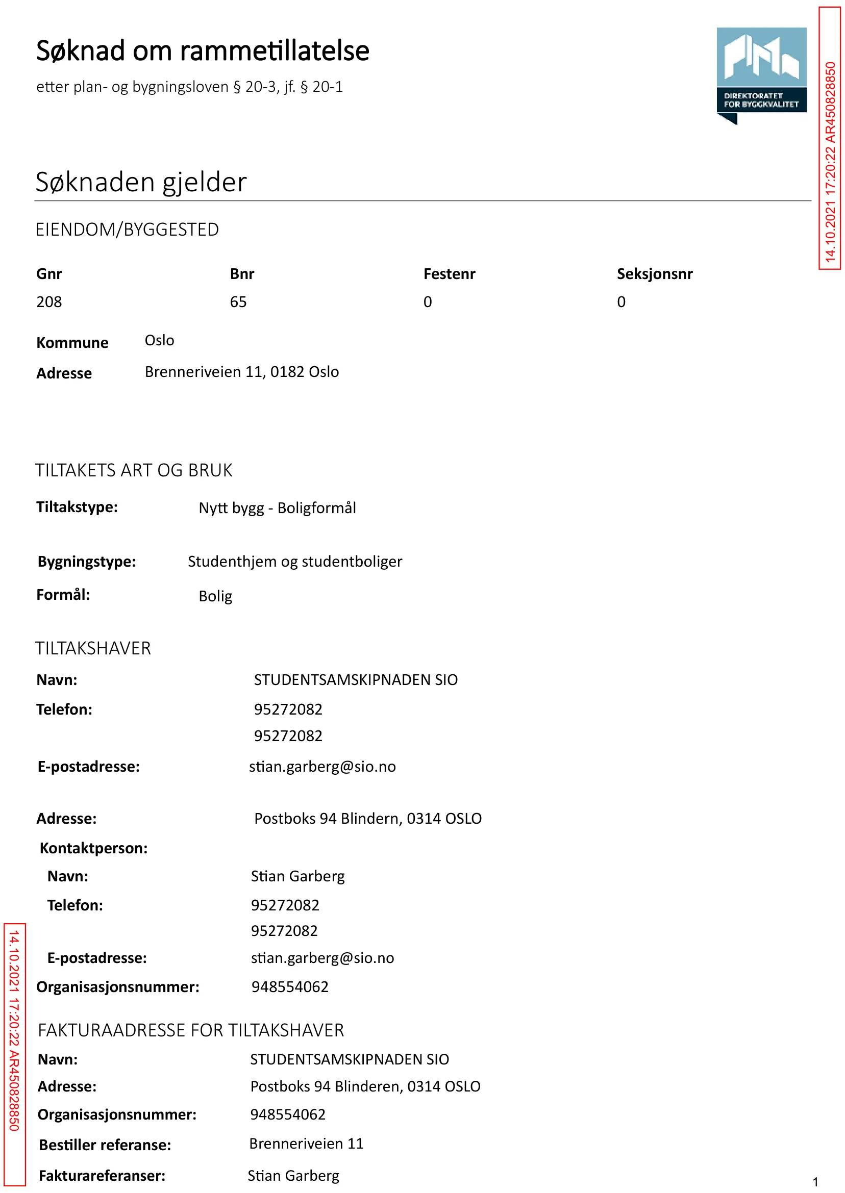 Søknad om rammetillatelse