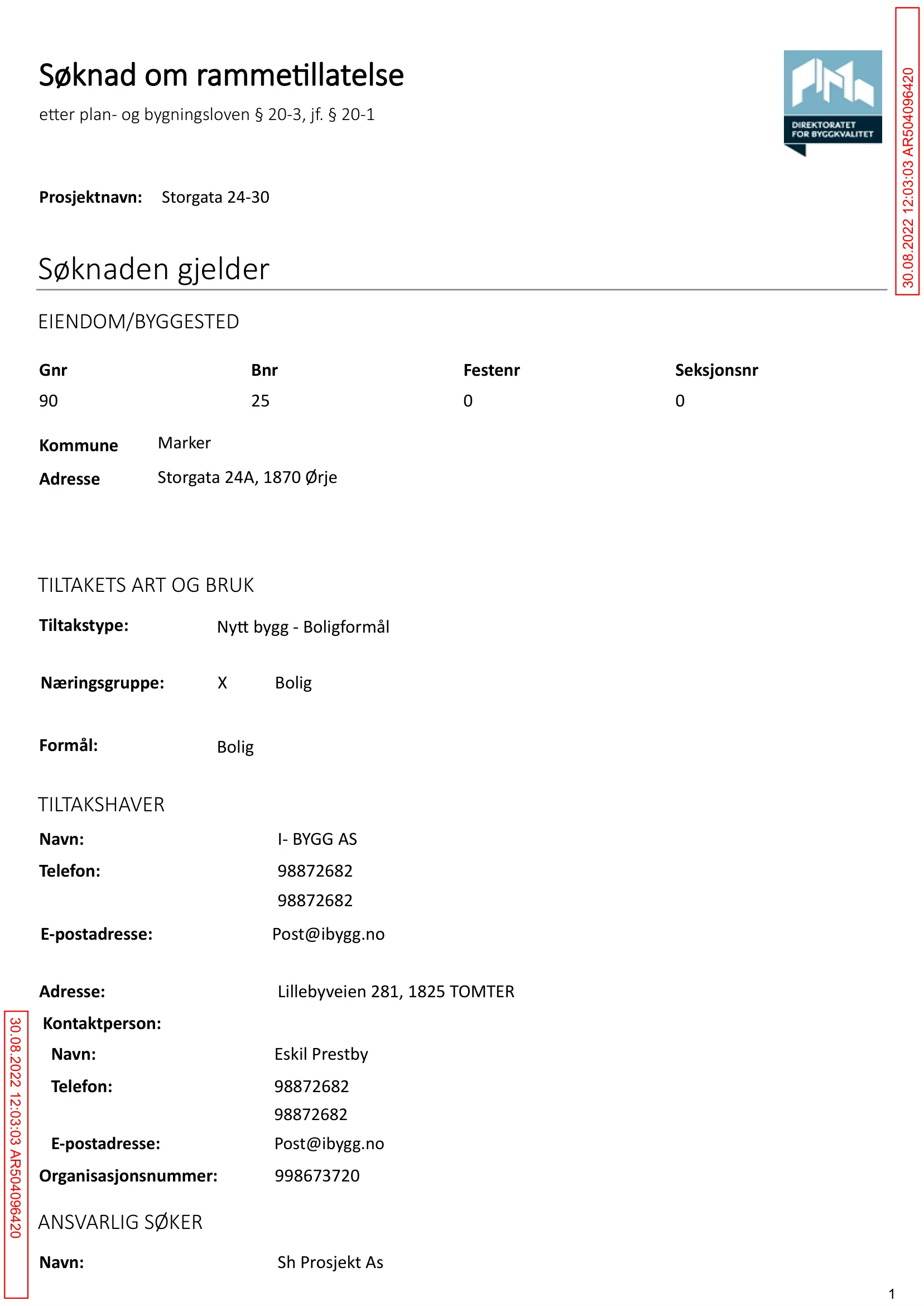 Søknad om rammetillatelse