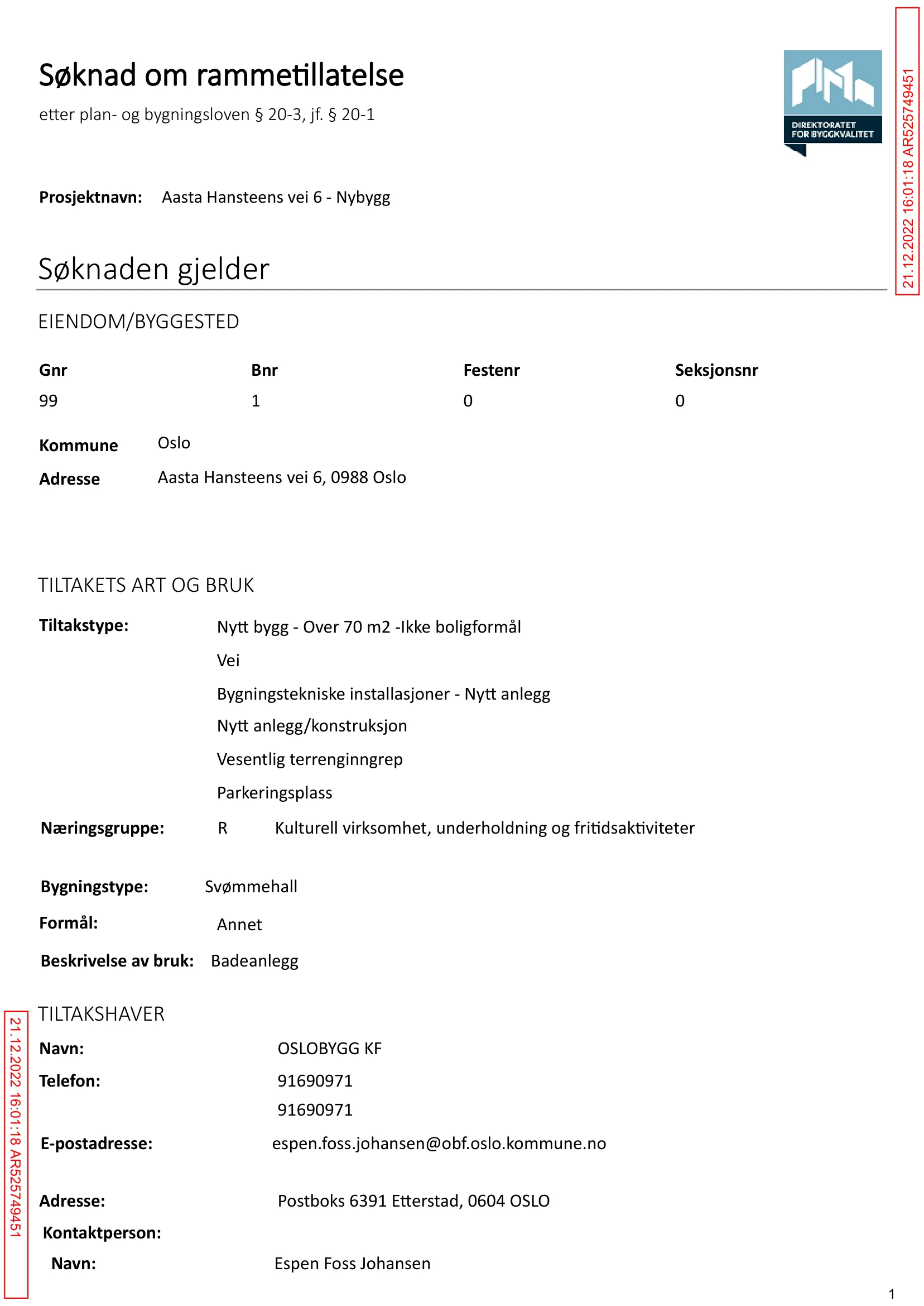 Søknad om rammetillatelse