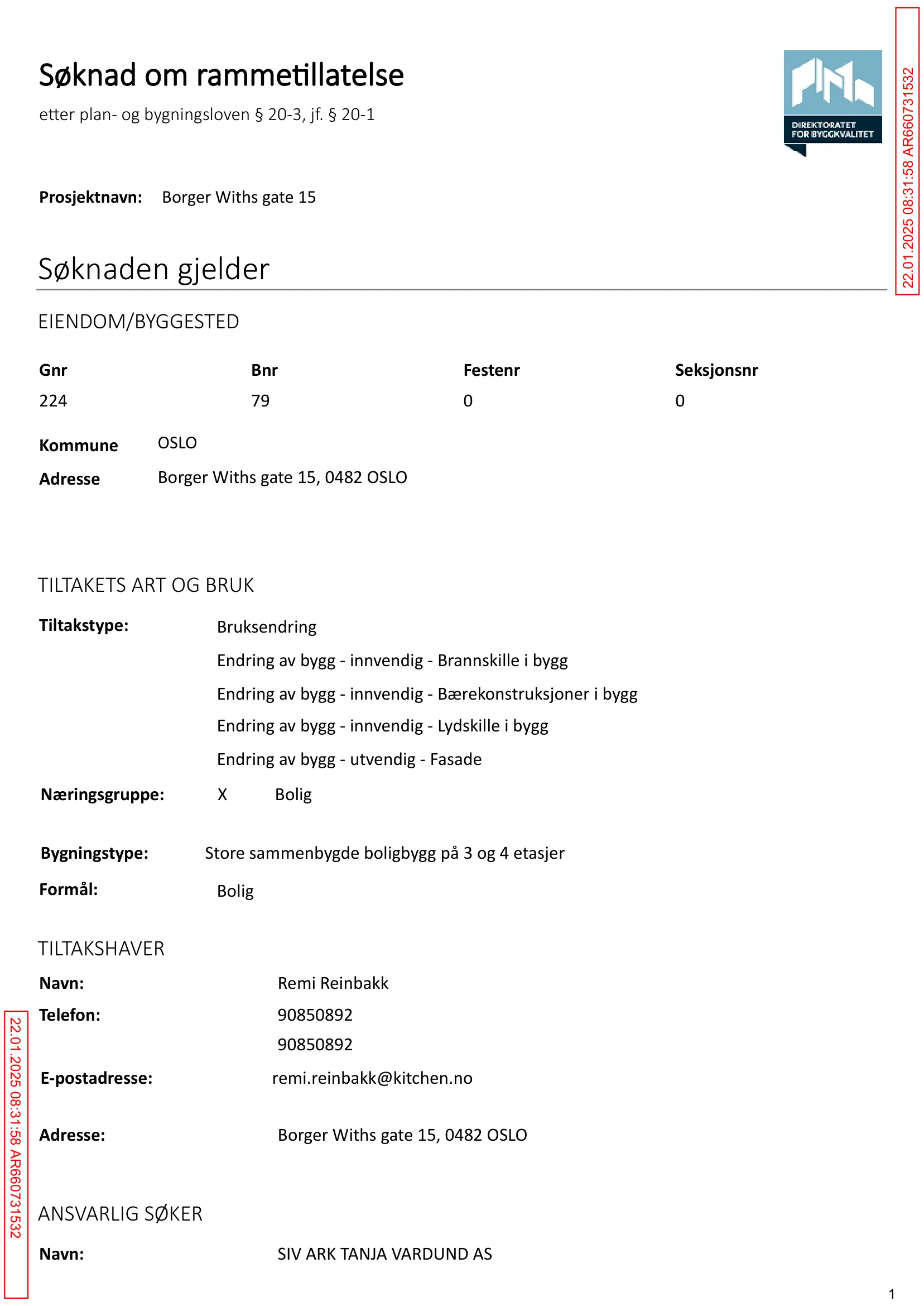 Søknad om rammetillatelse