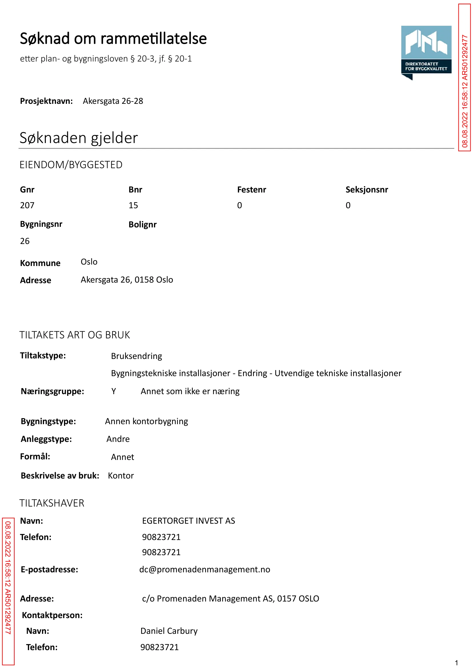 Søknad om rammetillatelse