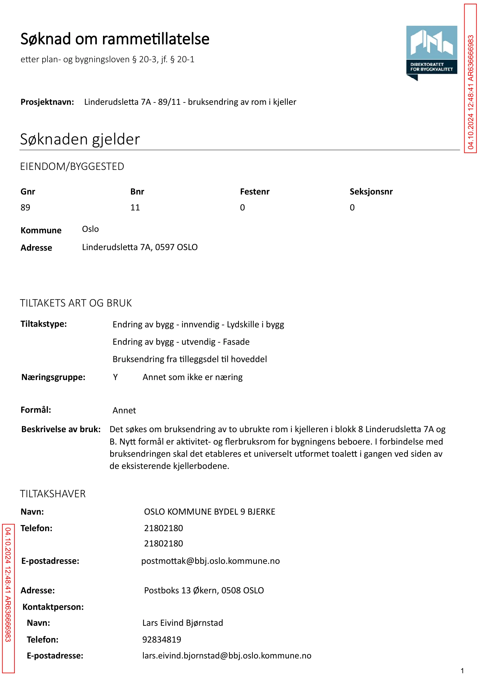 Søknad om rammetillatelse
