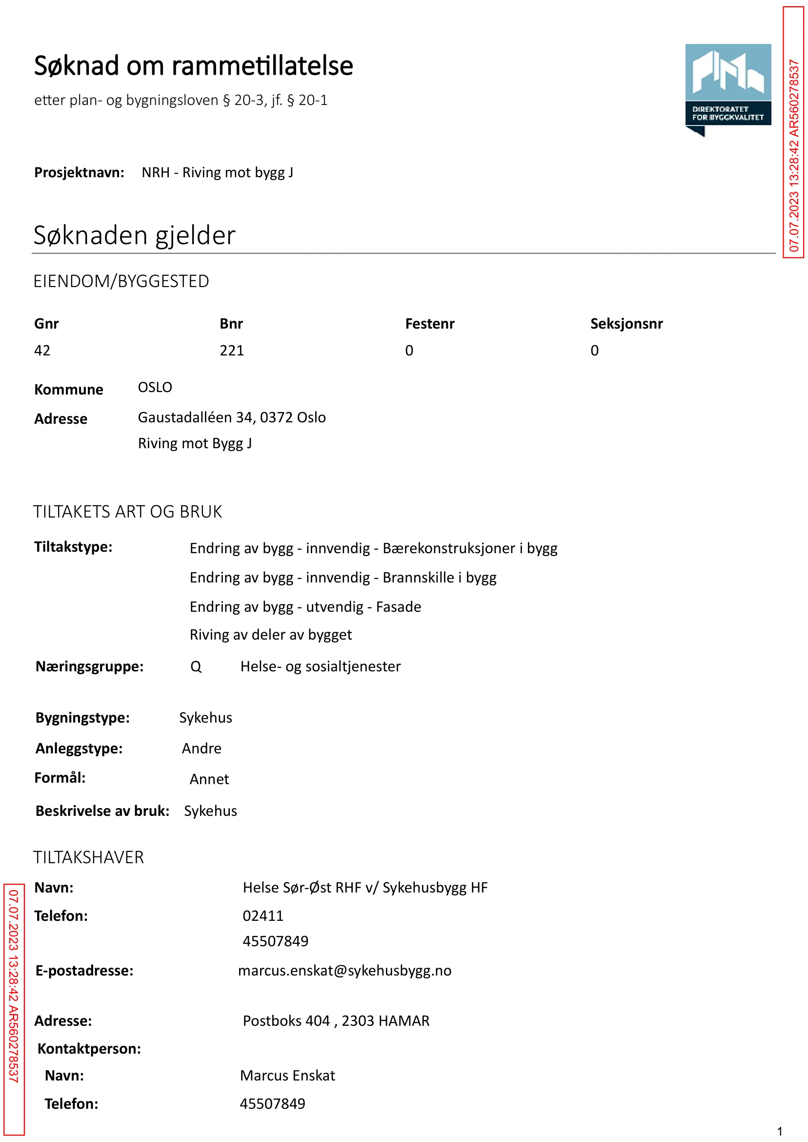 Søknad om rammetillatelse
