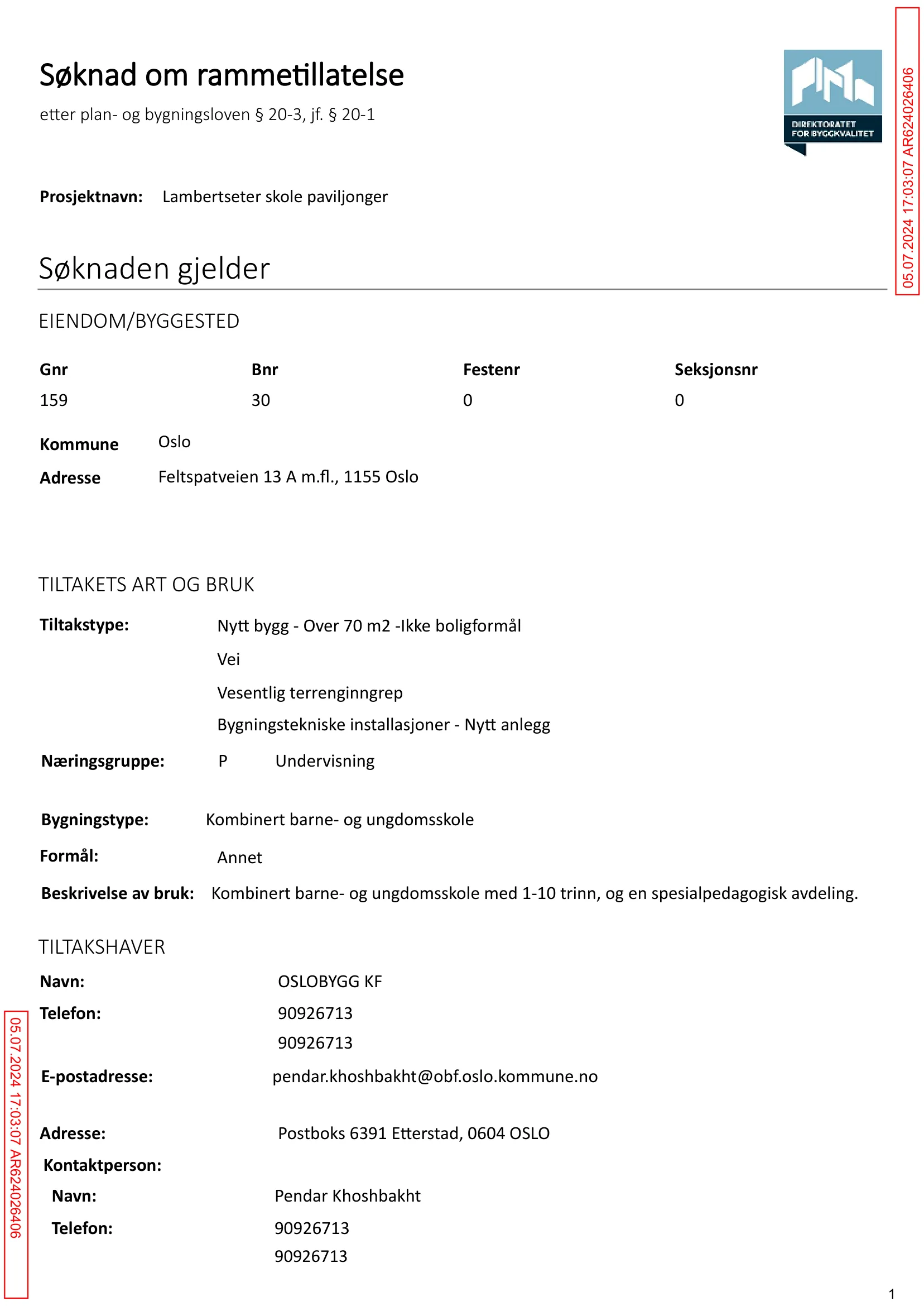 Søknad om rammetillatelse