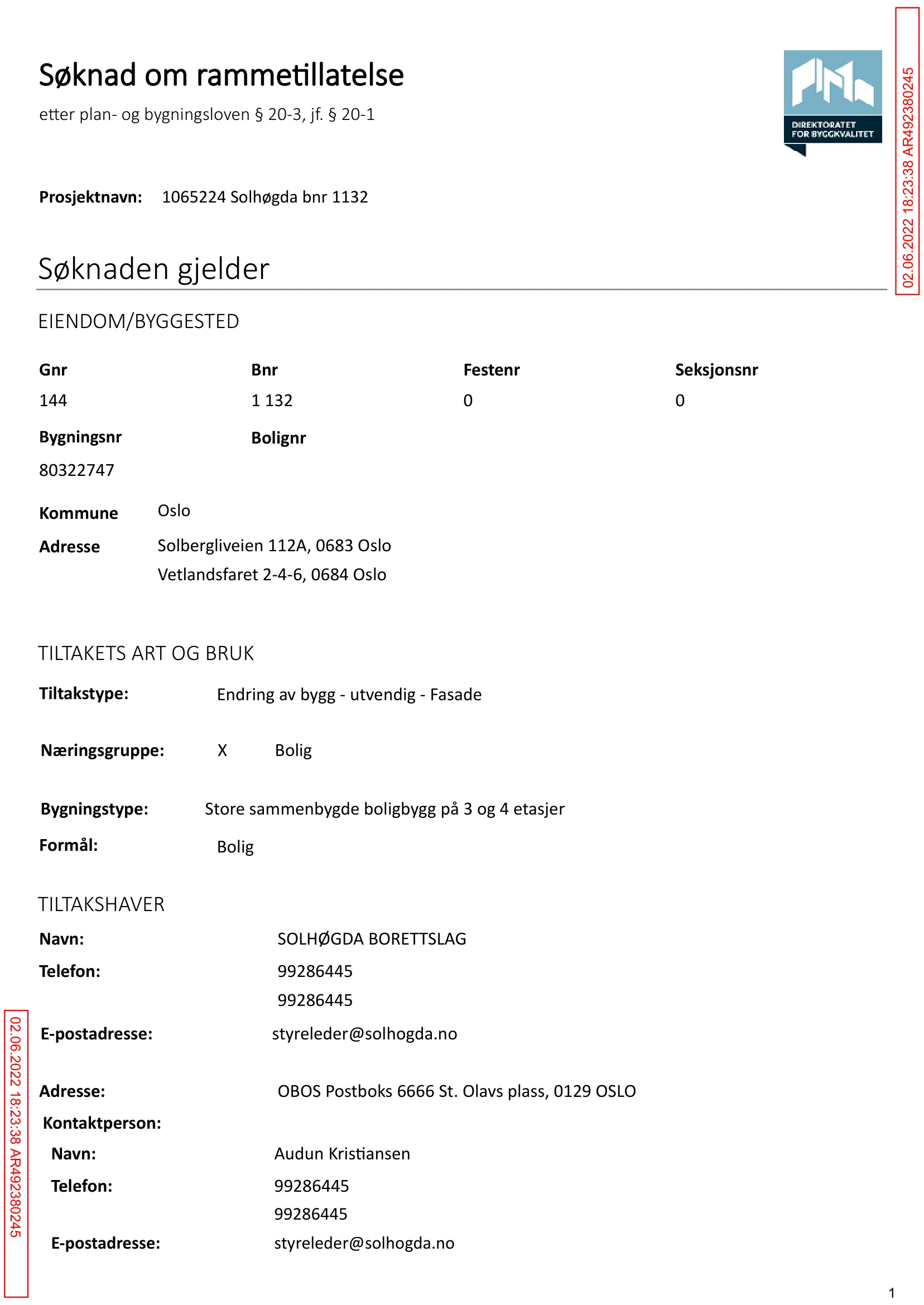 Søknad om rammetillatelse