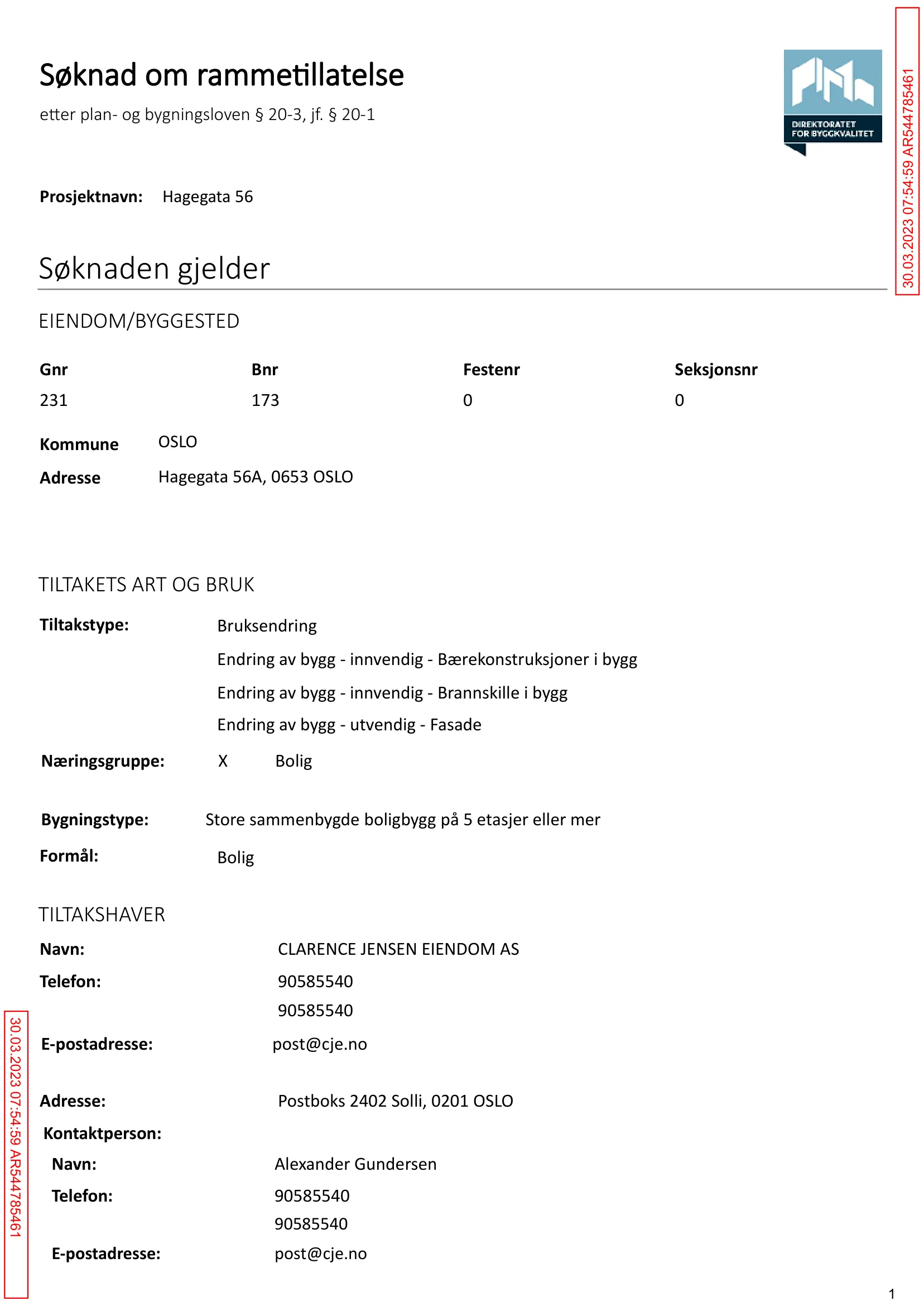 Søknad om rammetillatelse