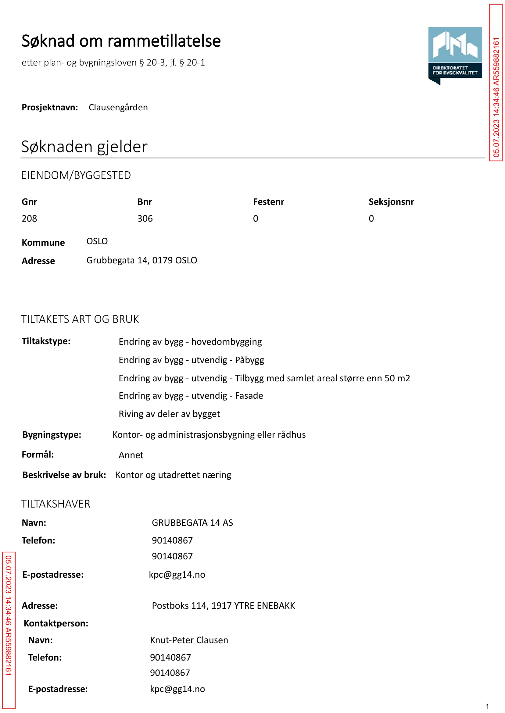 Søknad om rammetillatelse