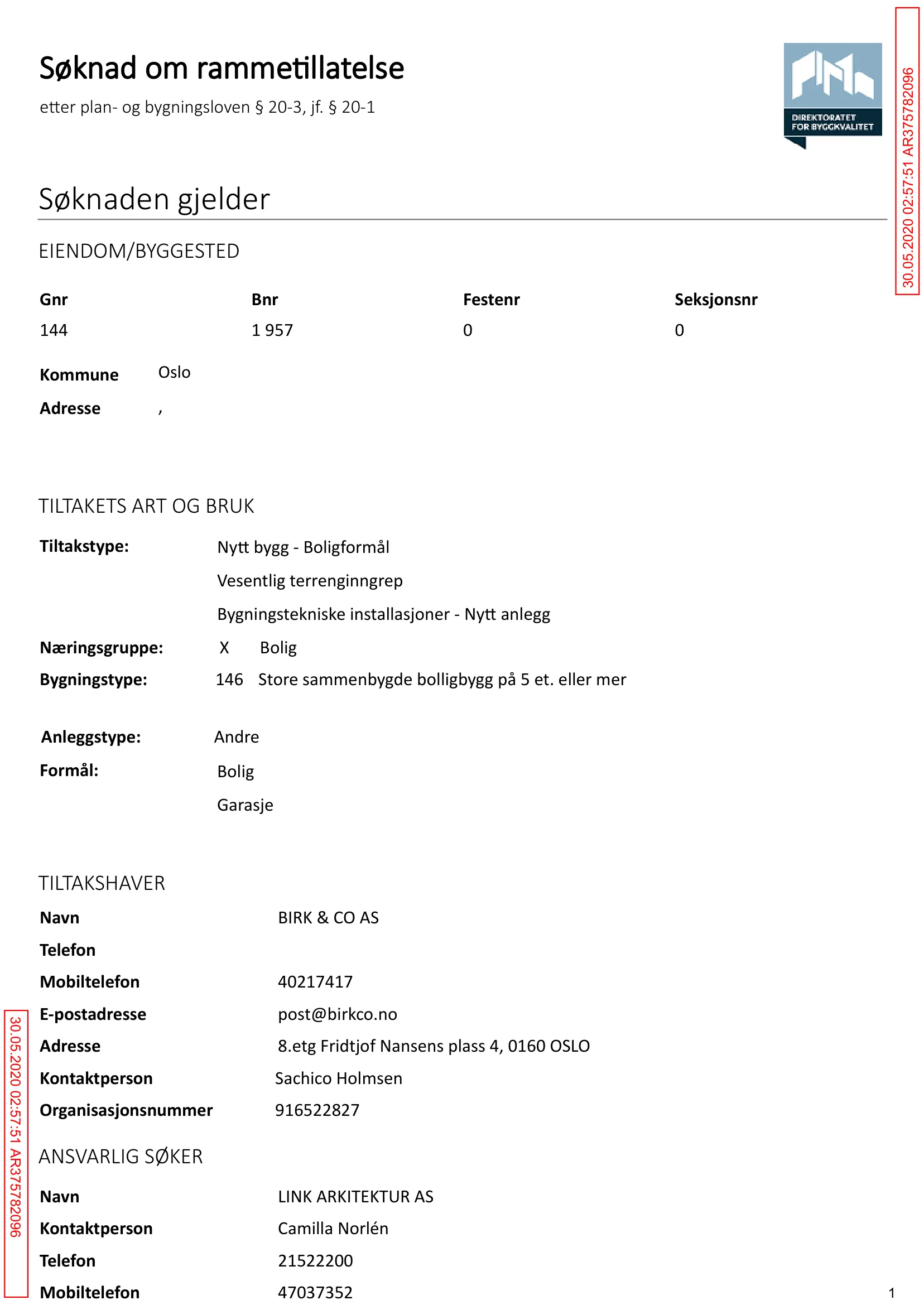 Søknad om rammetillatelse
