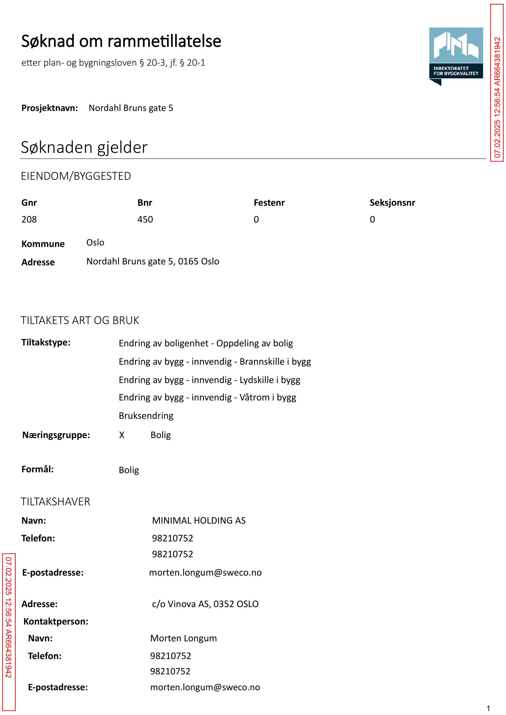 Søknad om rammetillatelse