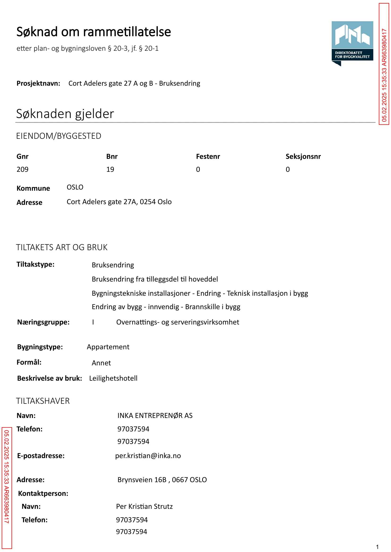 Søknad om rammetillatelse